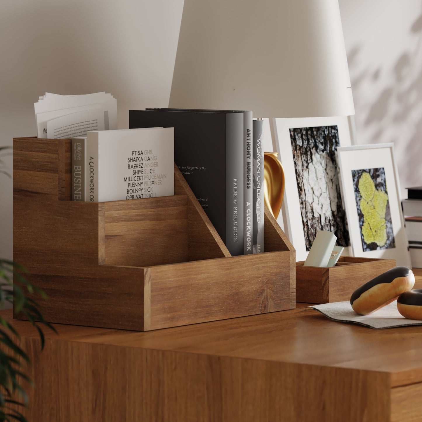 3PC Rustic Brown Organizer Set HFMHD-GDI-CRE8-402315-GG