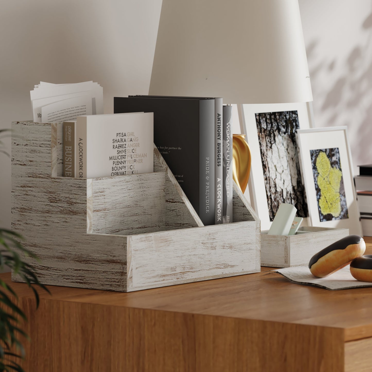 3PC Whitewashed Organizer Set HFMHD-GDI-CRE8-502315-GG