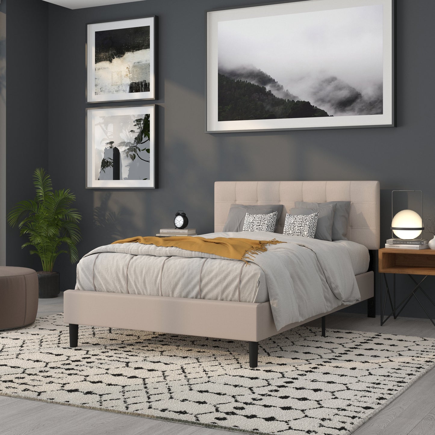 Full Headboard, King Headboard, Queen Headboard - Fabric Collection HG-HB1704