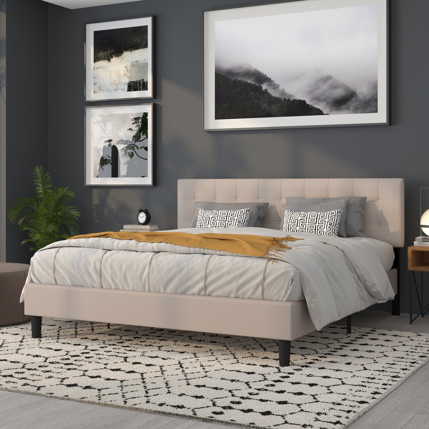 Full Headboard, King Headboard, Queen Headboard - Fabric Collection HG-HB1704