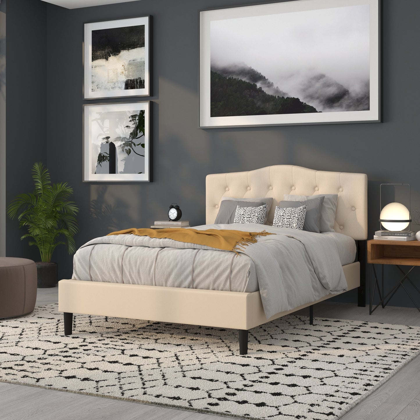 Full Headboard, King Headboard, Queen Headboard - Fabric Collection HG-HB1708