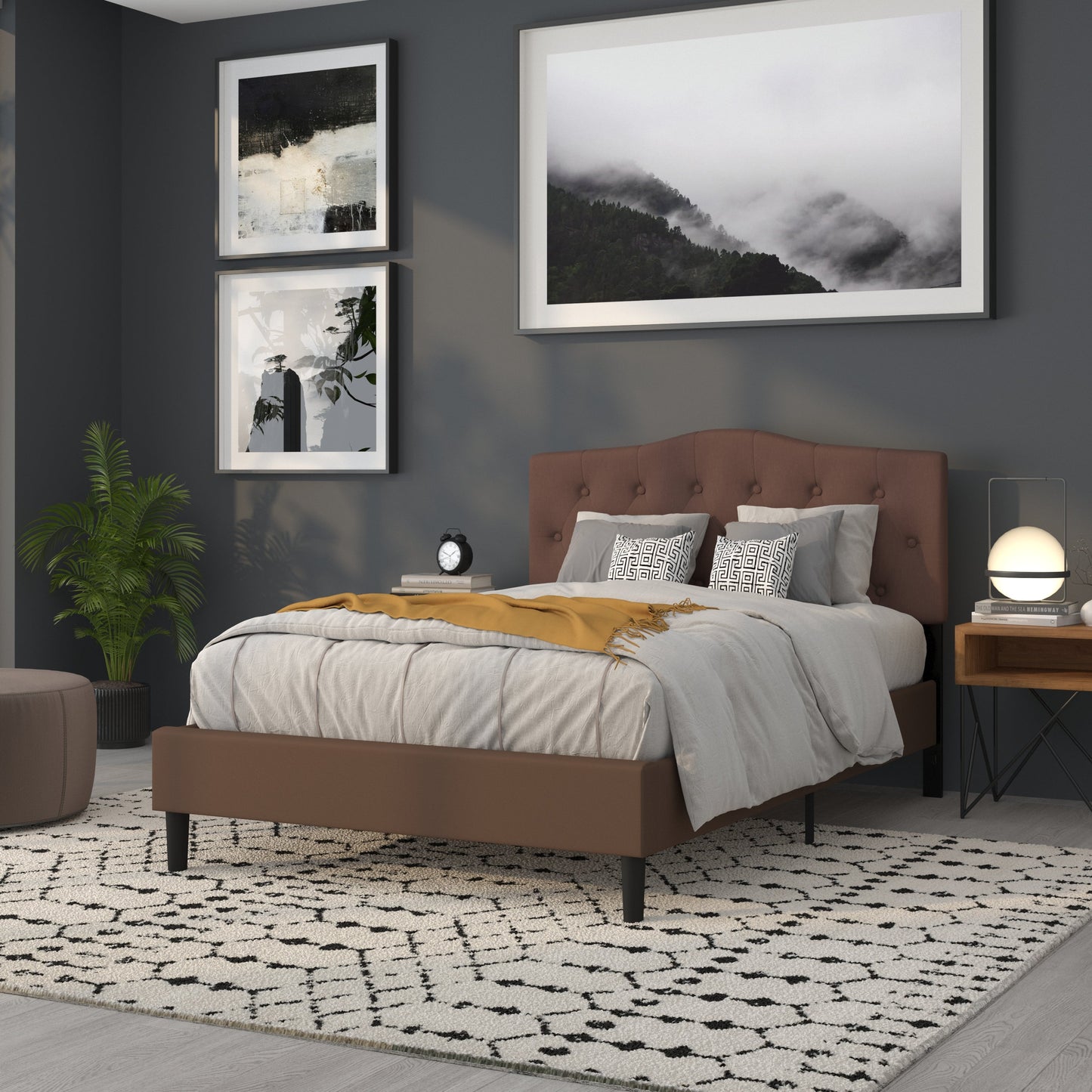 Full Headboard, King Headboard, Queen Headboard - Fabric Collection HG-HB1708