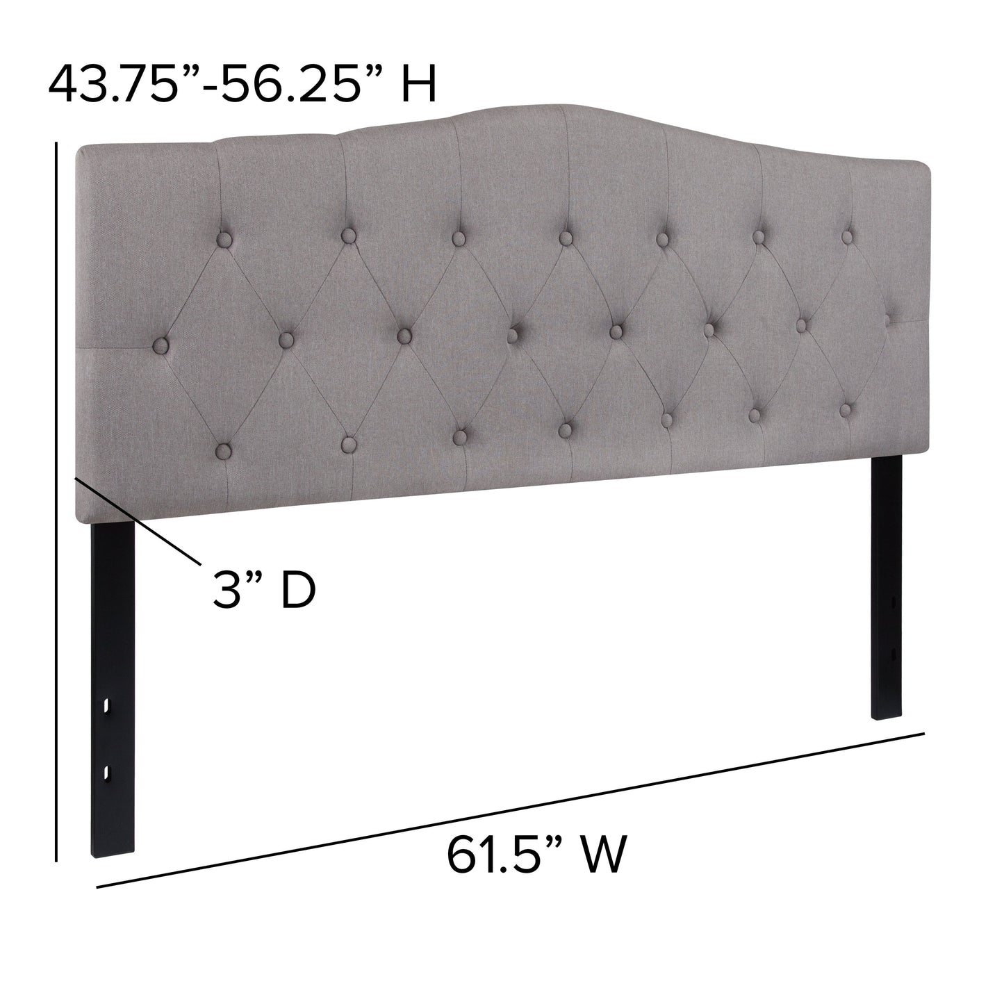 Full Headboard, King Headboard, Queen Headboard - Fabric Collection HG-HB1708
