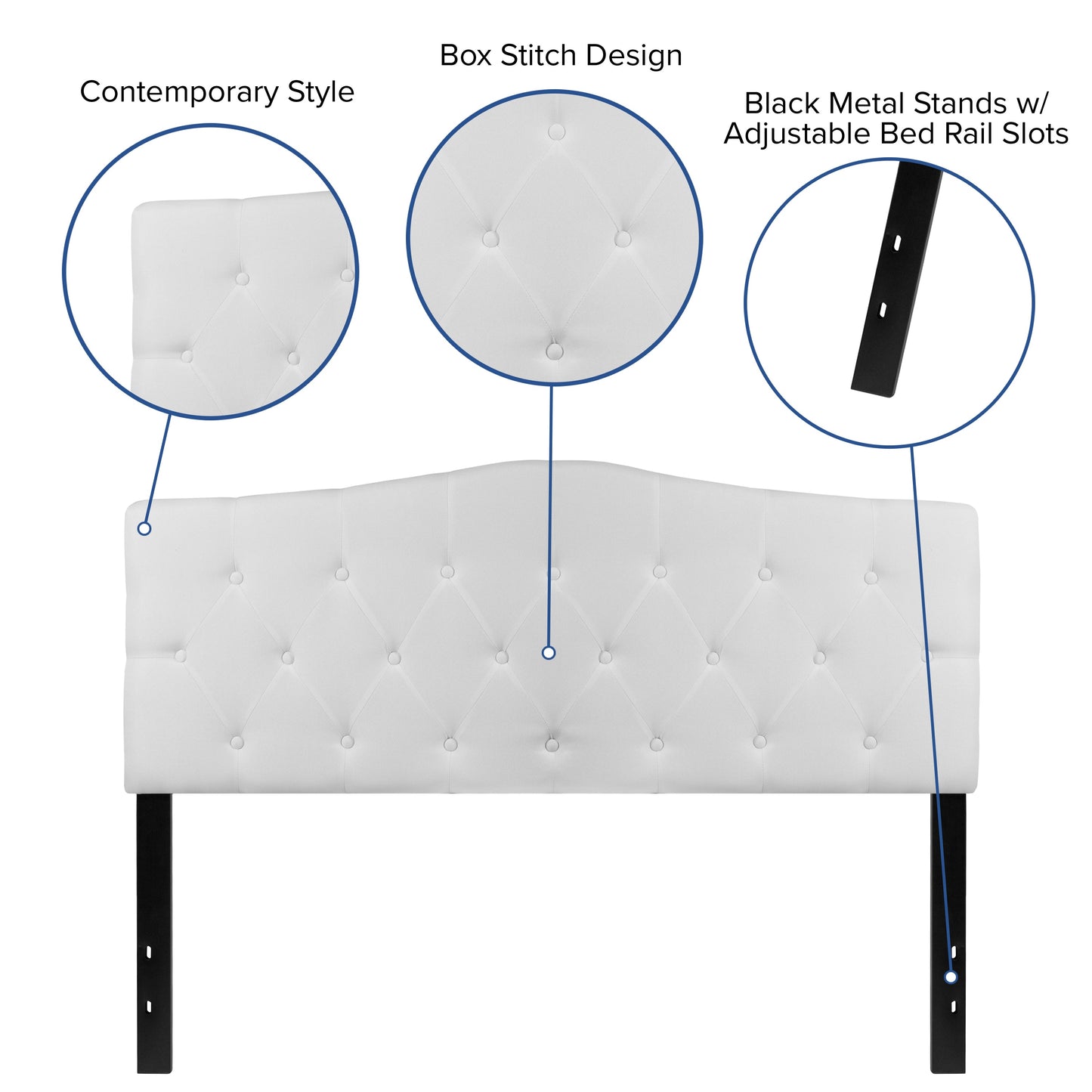 Full Headboard, King Headboard, Queen Headboard - Fabric Collection HG-HB1708