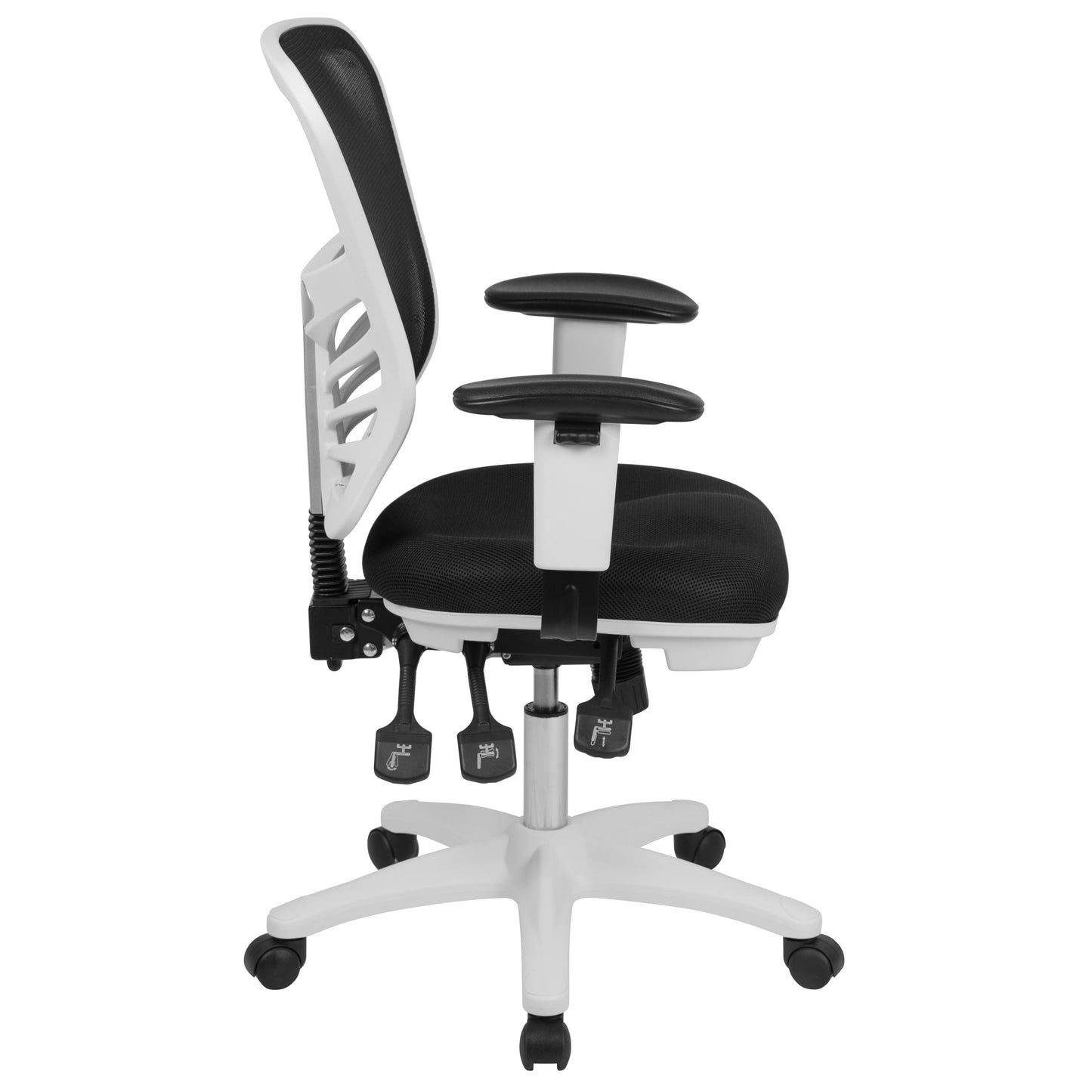 Office Chair with Roller Wheels and Mesh Design - Multiple Colors Available