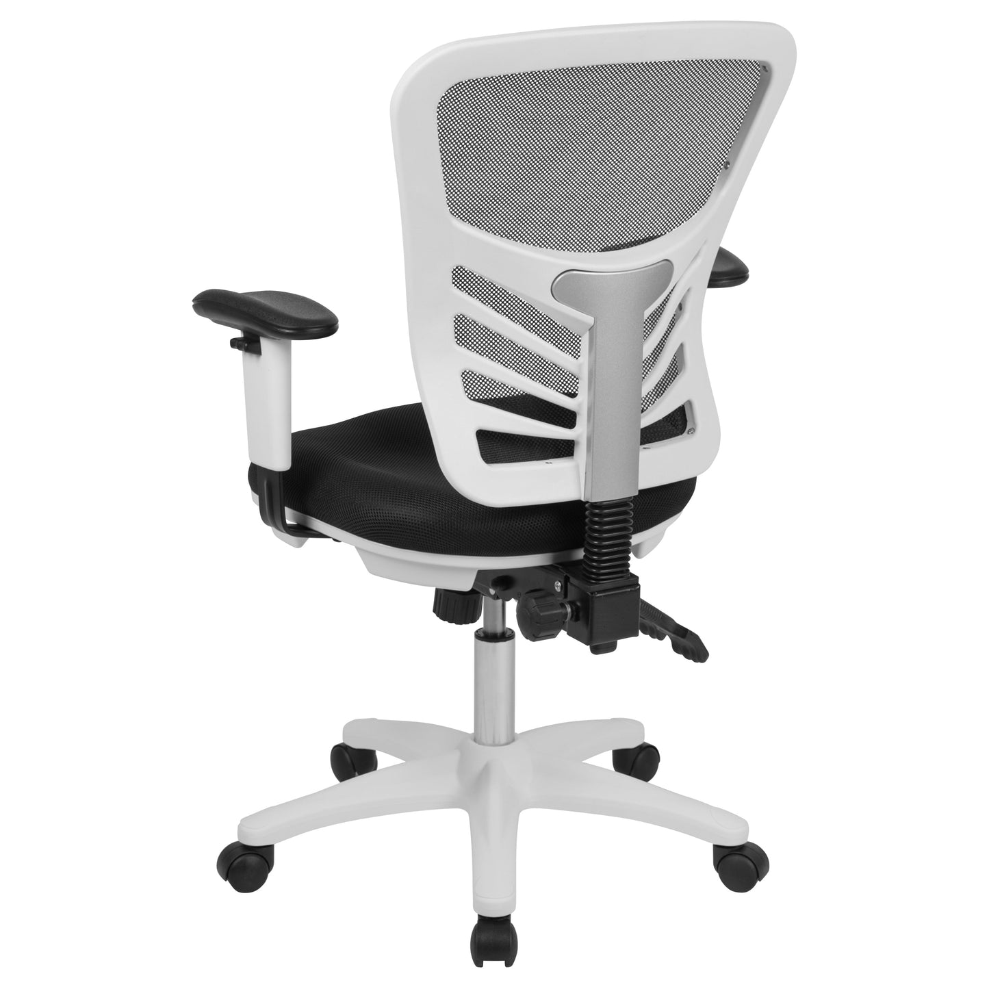 Office Chair with Roller Wheels and Mesh Design - Multiple Colors Available