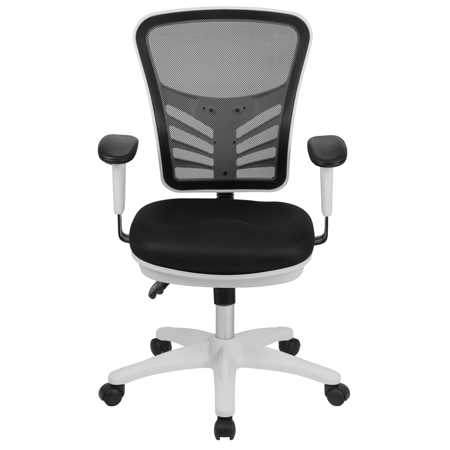 Office Chair with Roller Wheels and Mesh Design - Multiple Colors Available