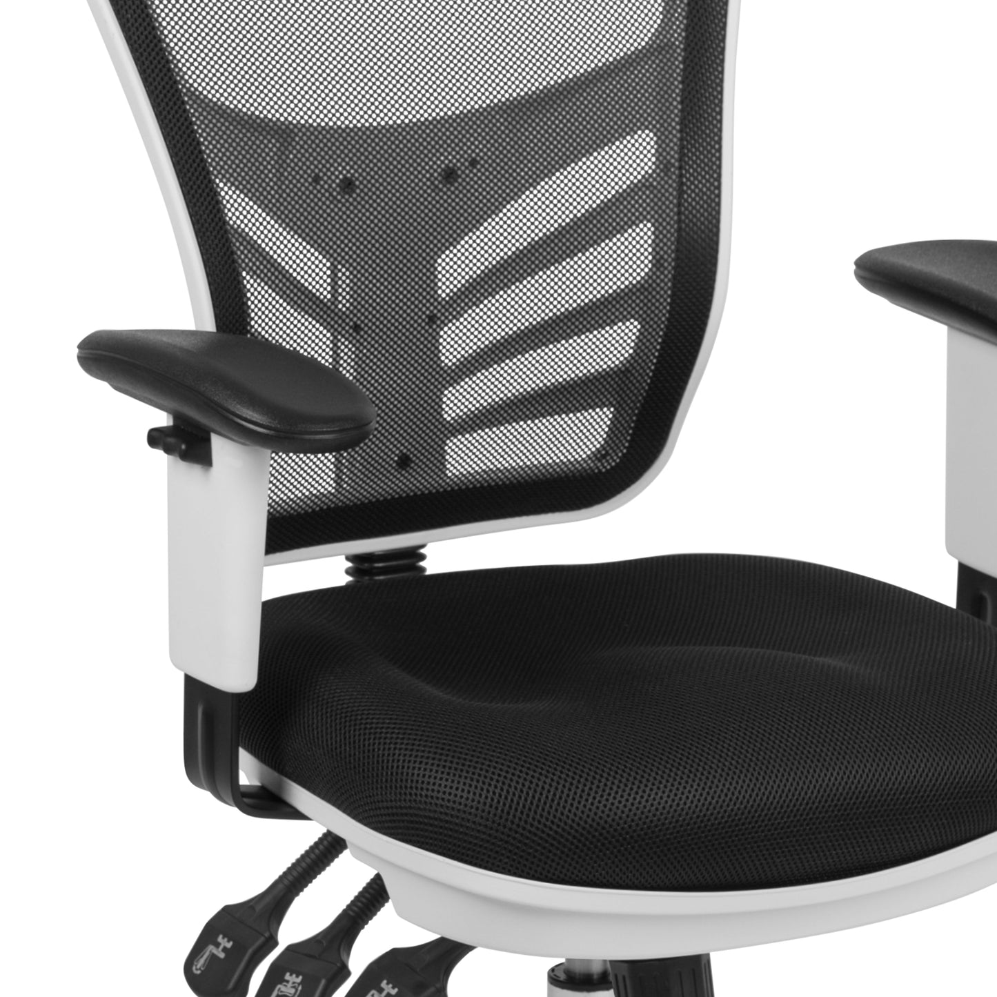Office Chair with Roller Wheels and Mesh Design - Multiple Colors Available