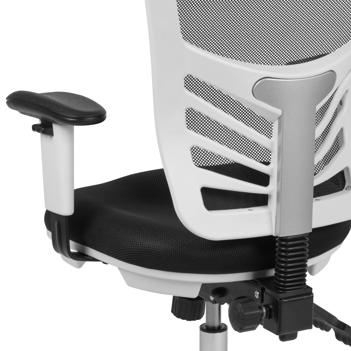 Office Chair with Roller Wheels and Mesh Design - Multiple Colors Available
