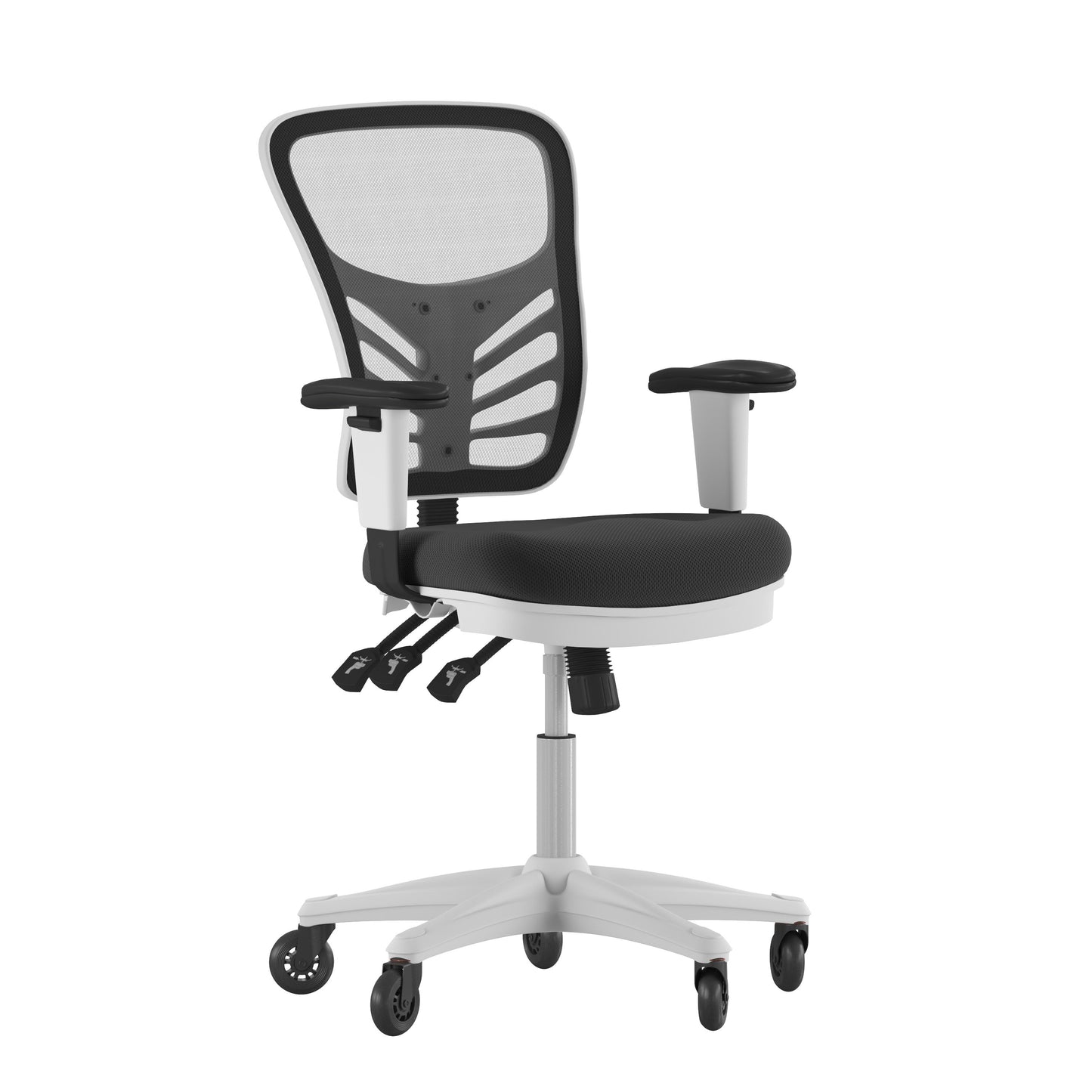 Office Chair with Roller Wheels and Mesh Design - Multiple Colors Available