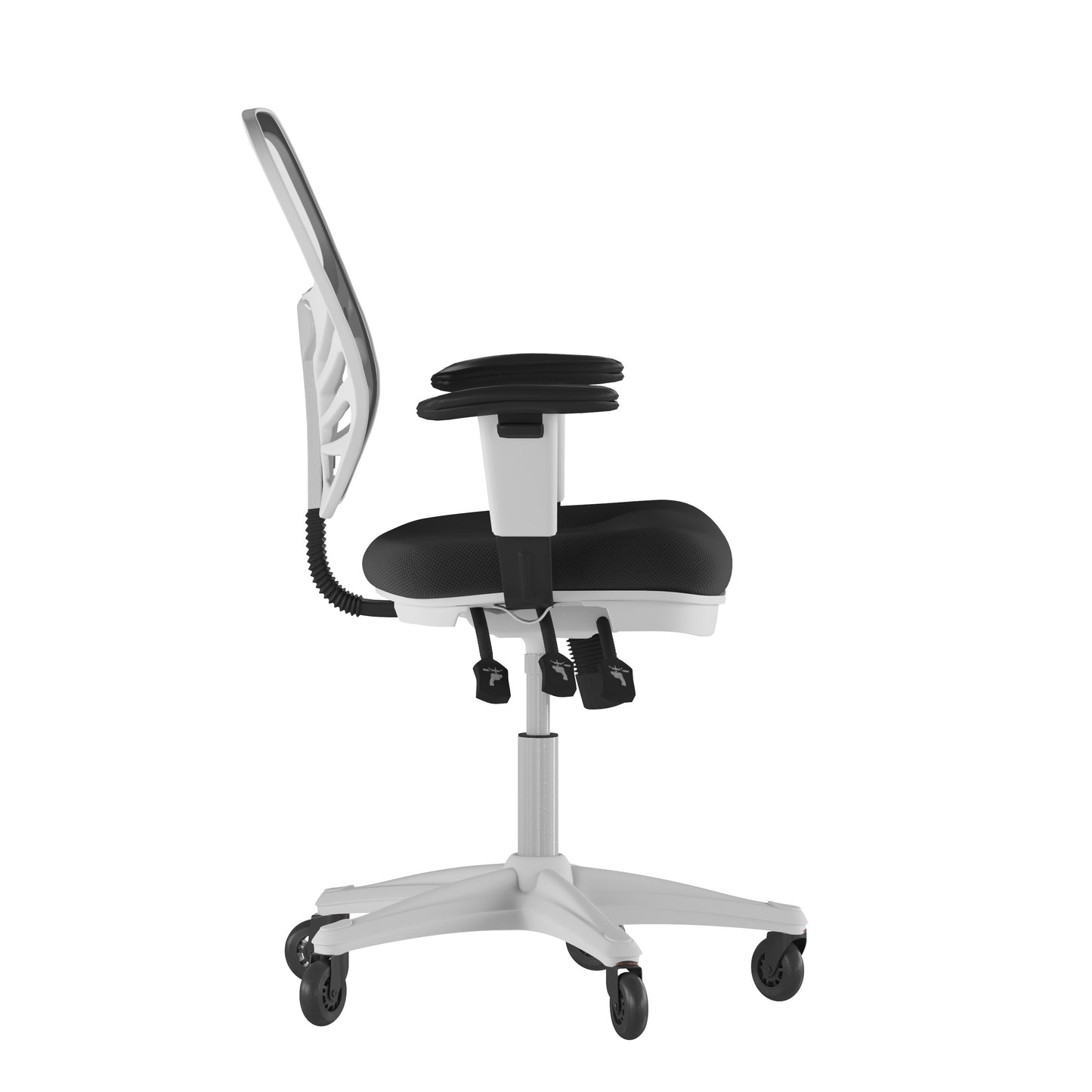 Office Chair with Roller Wheels and Mesh Design - Multiple Colors Available