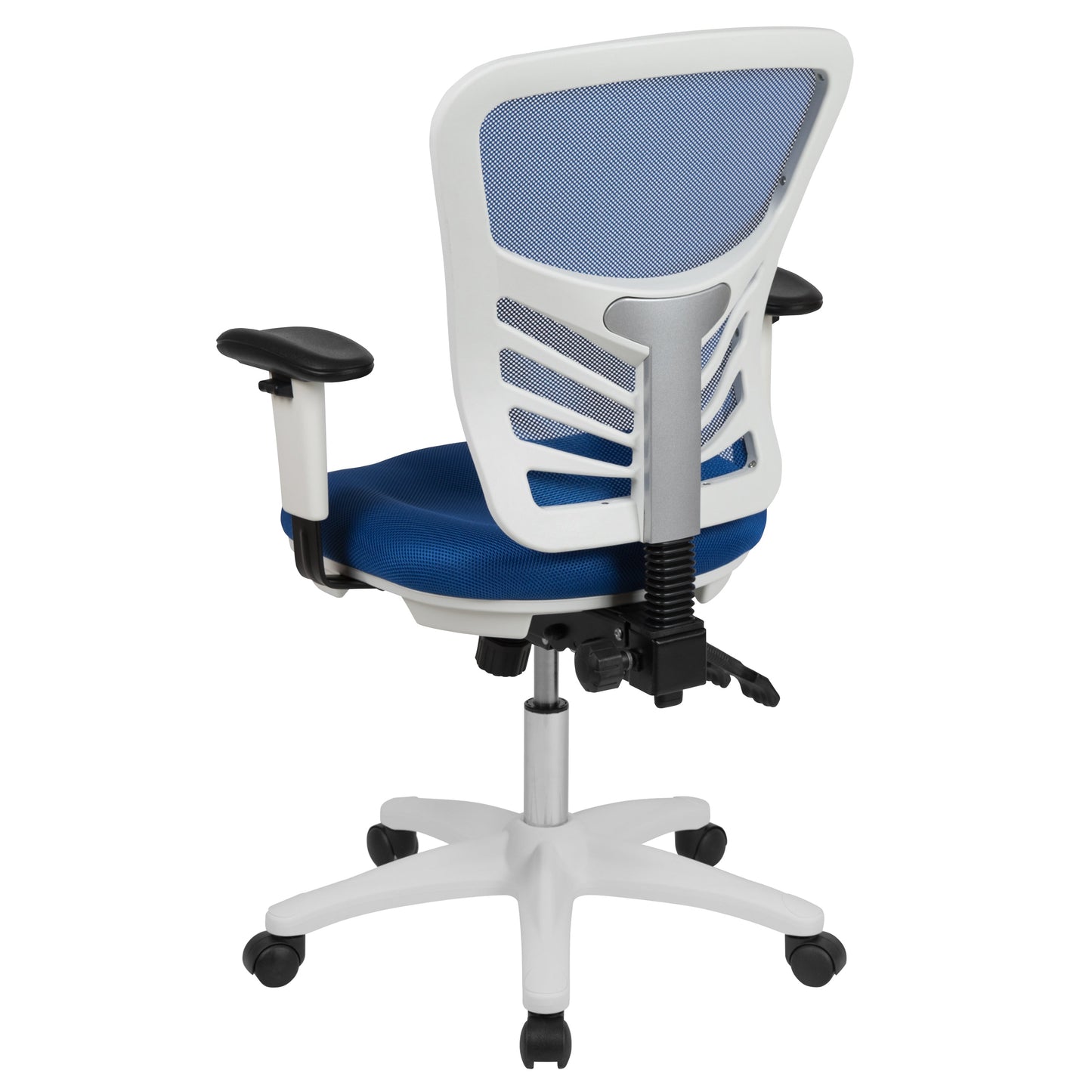 Office Chair with Roller Wheels and Mesh Design - Multiple Colors Available