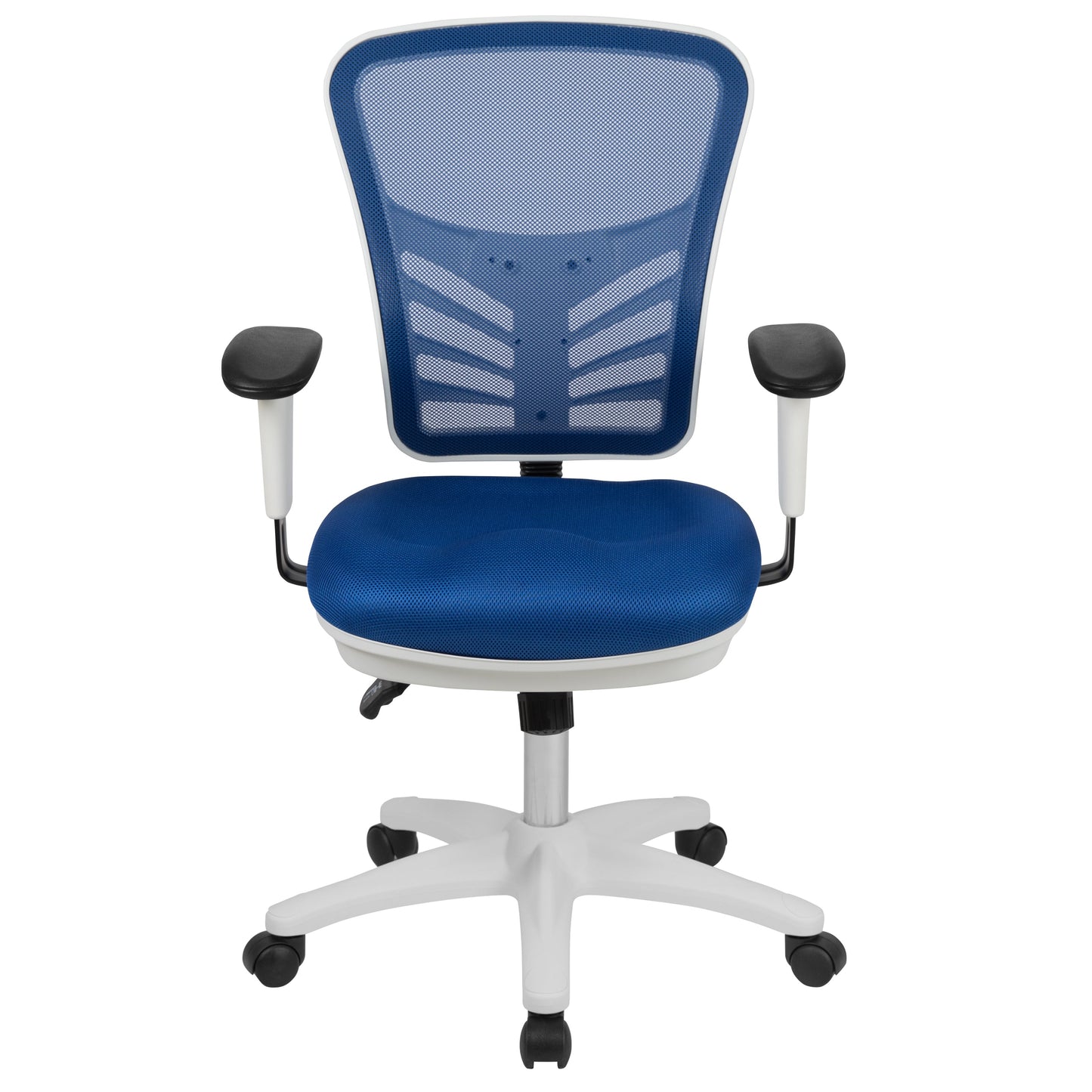Office Chair with Roller Wheels and Mesh Design - Multiple Colors Available