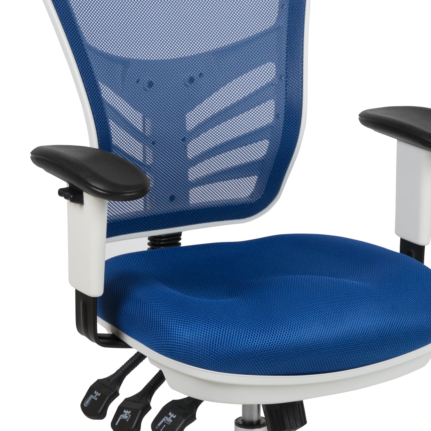 Office Chair with Roller Wheels and Mesh Design - Multiple Colors Available