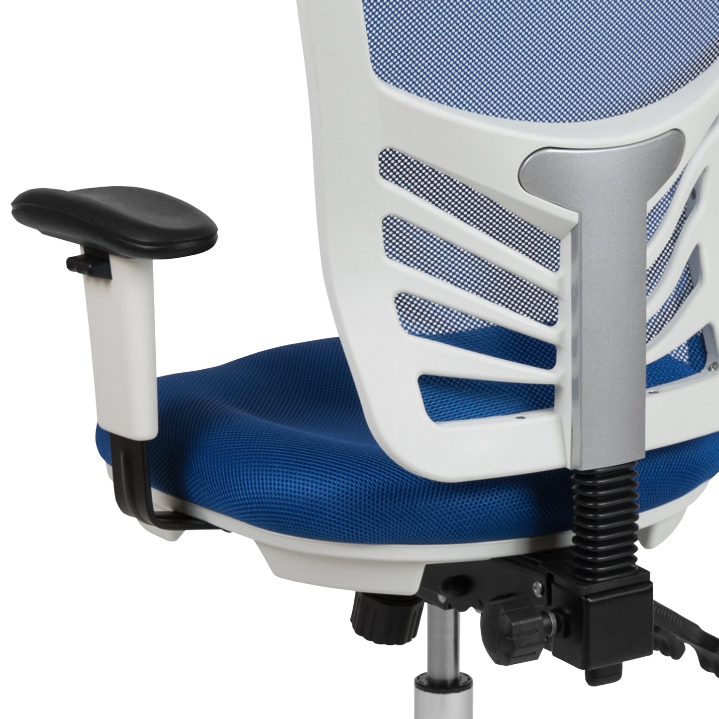 Office Chair with Roller Wheels and Mesh Design - Multiple Colors Available