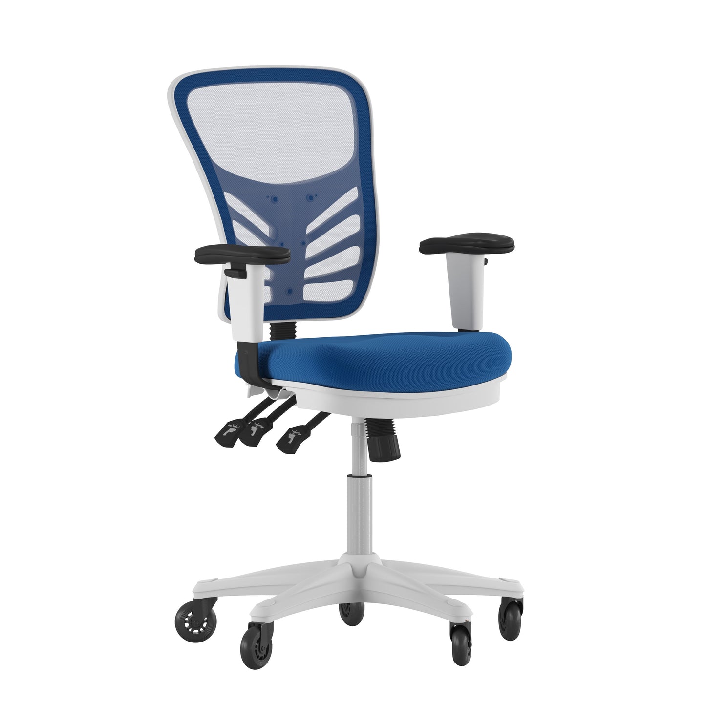 Office Chair with Roller Wheels and Mesh Design - Multiple Colors Available