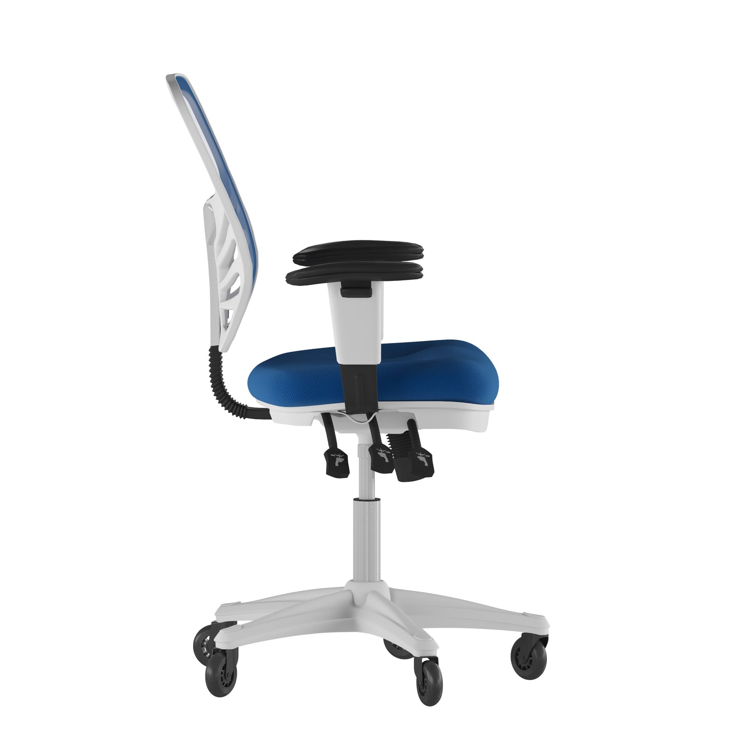 Office Chair with Roller Wheels and Mesh Design - Multiple Colors Available
