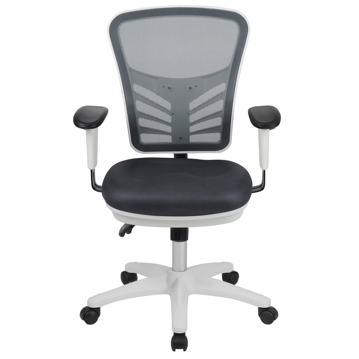 Office Chair with Roller Wheels and Mesh Design - Multiple Colors Available