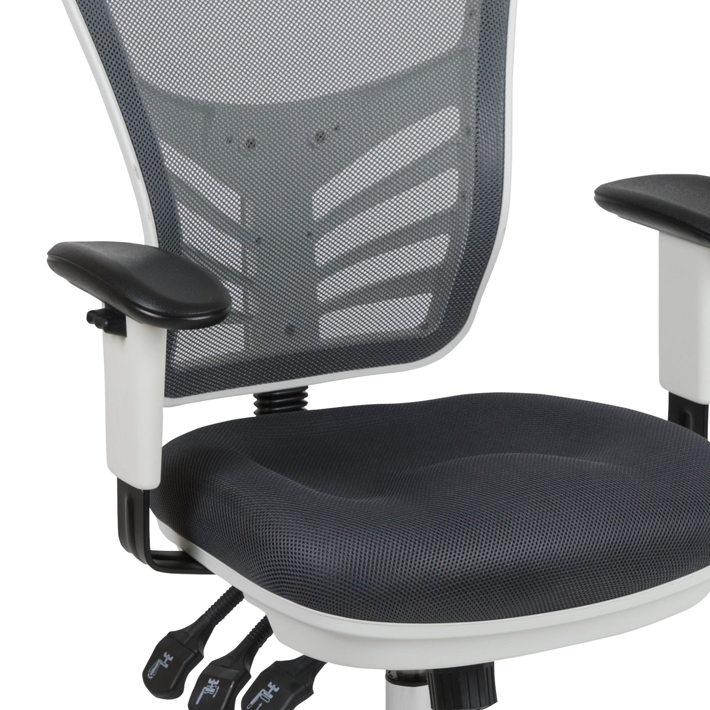 Office Chair with Roller Wheels and Mesh Design - Multiple Colors Available