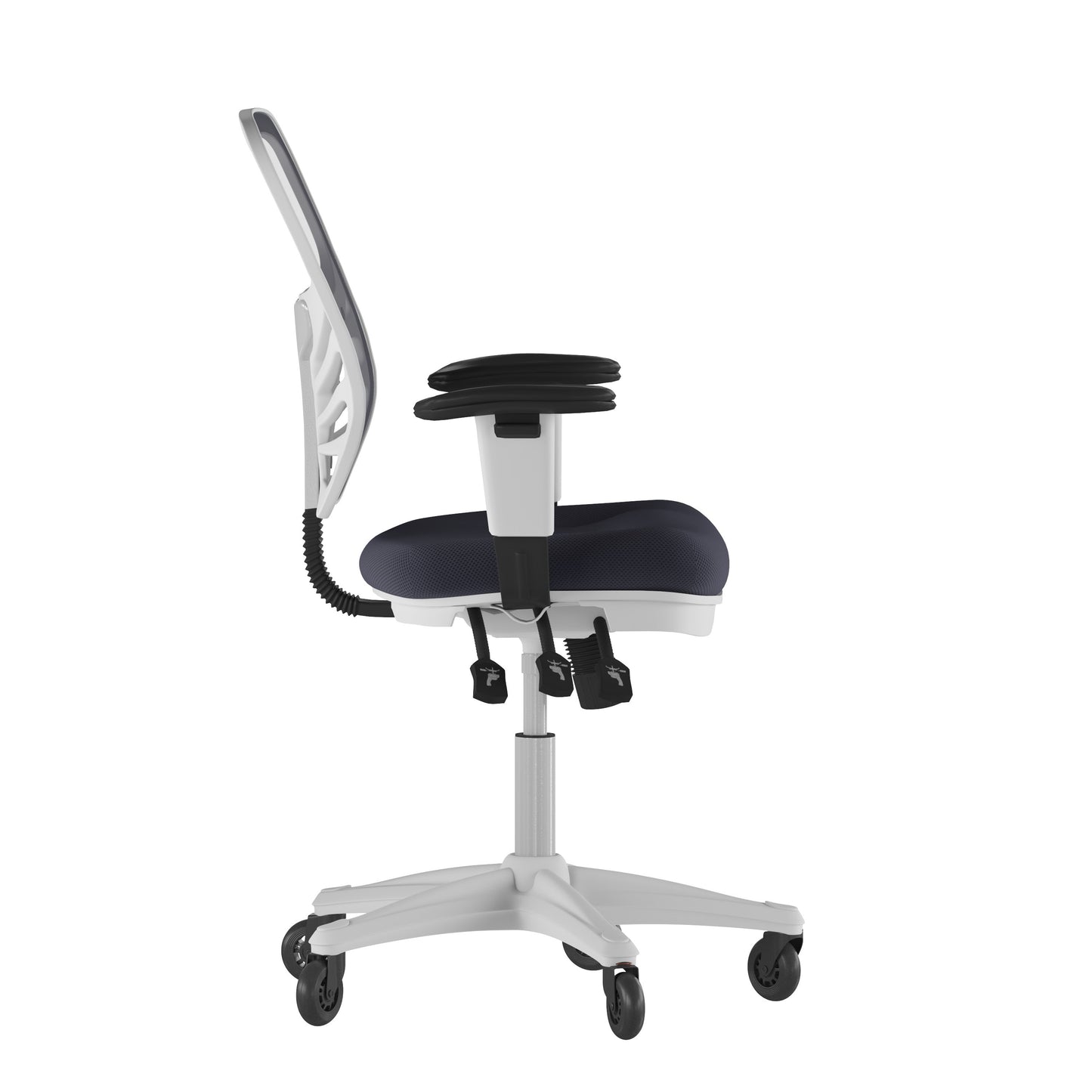 Office Chair with Roller Wheels and Mesh Design - Multiple Colors Available