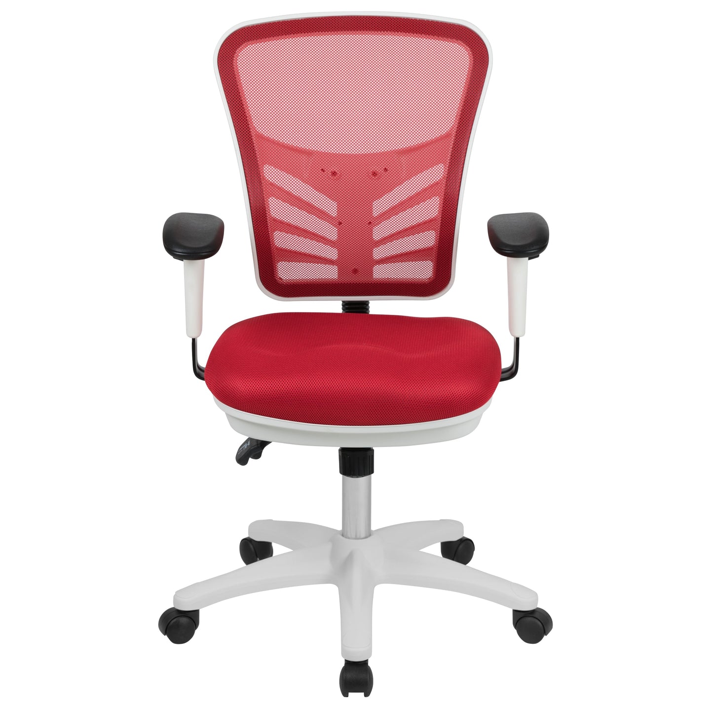 Office Chair with Roller Wheels and Mesh Design - Multiple Colors Available