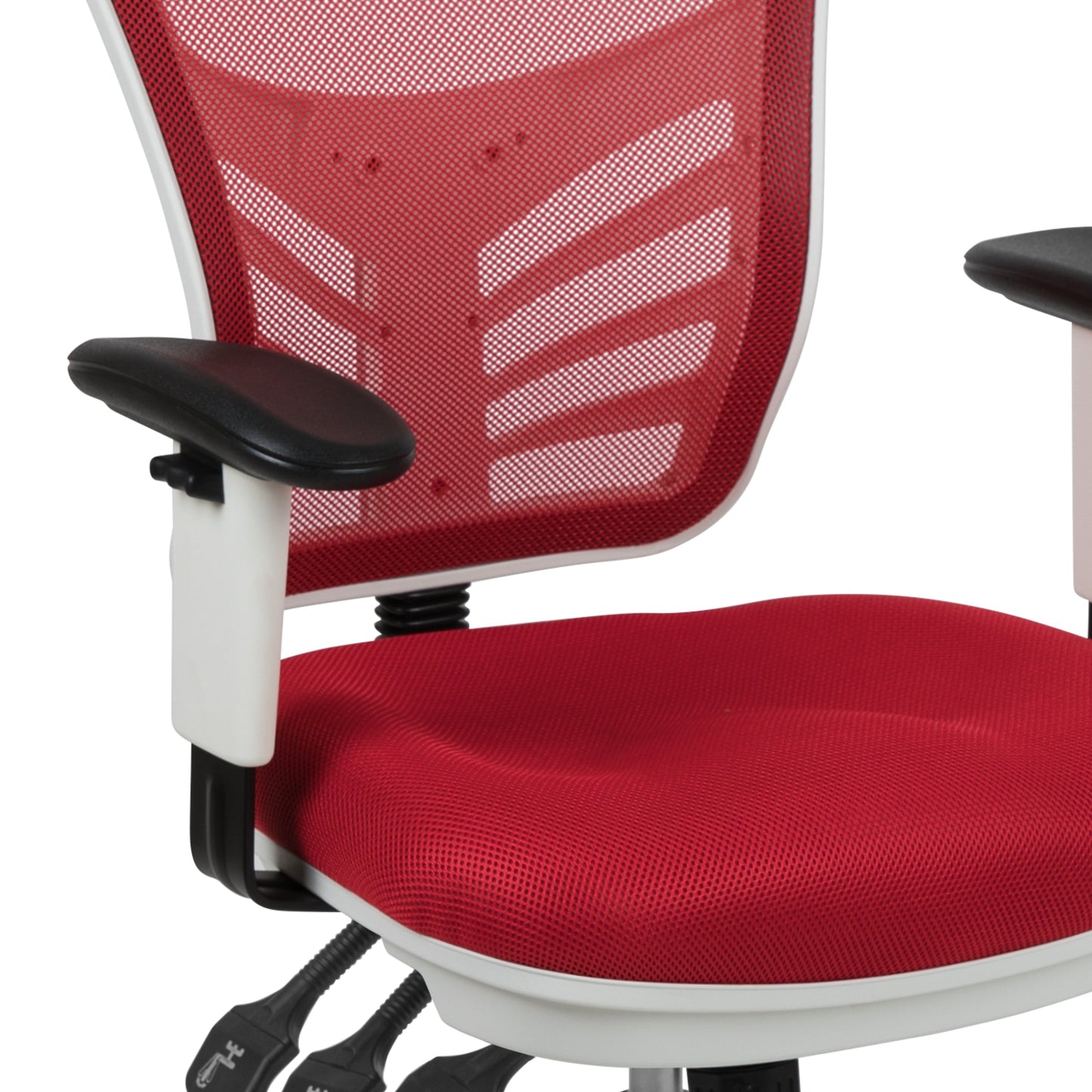 Office Chair with Roller Wheels and Mesh Design - Multiple Colors Available