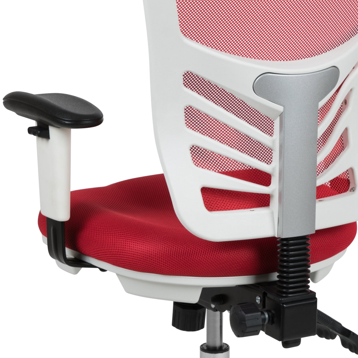 Office Chair with Roller Wheels and Mesh Design - Multiple Colors Available