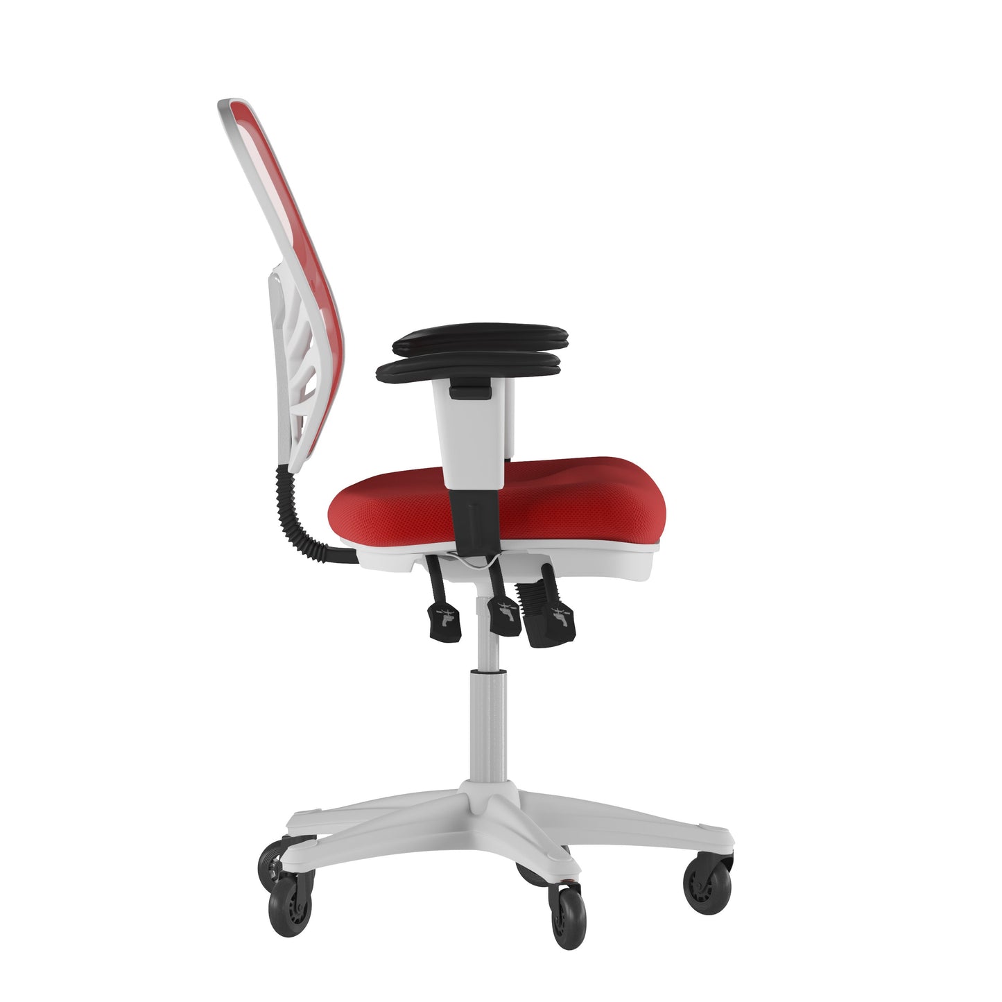 Office Chair with Roller Wheels and Mesh Design - Multiple Colors Available