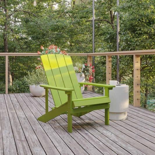 Lime Poly Adirondack Chair JJ-C14501-LM-GG