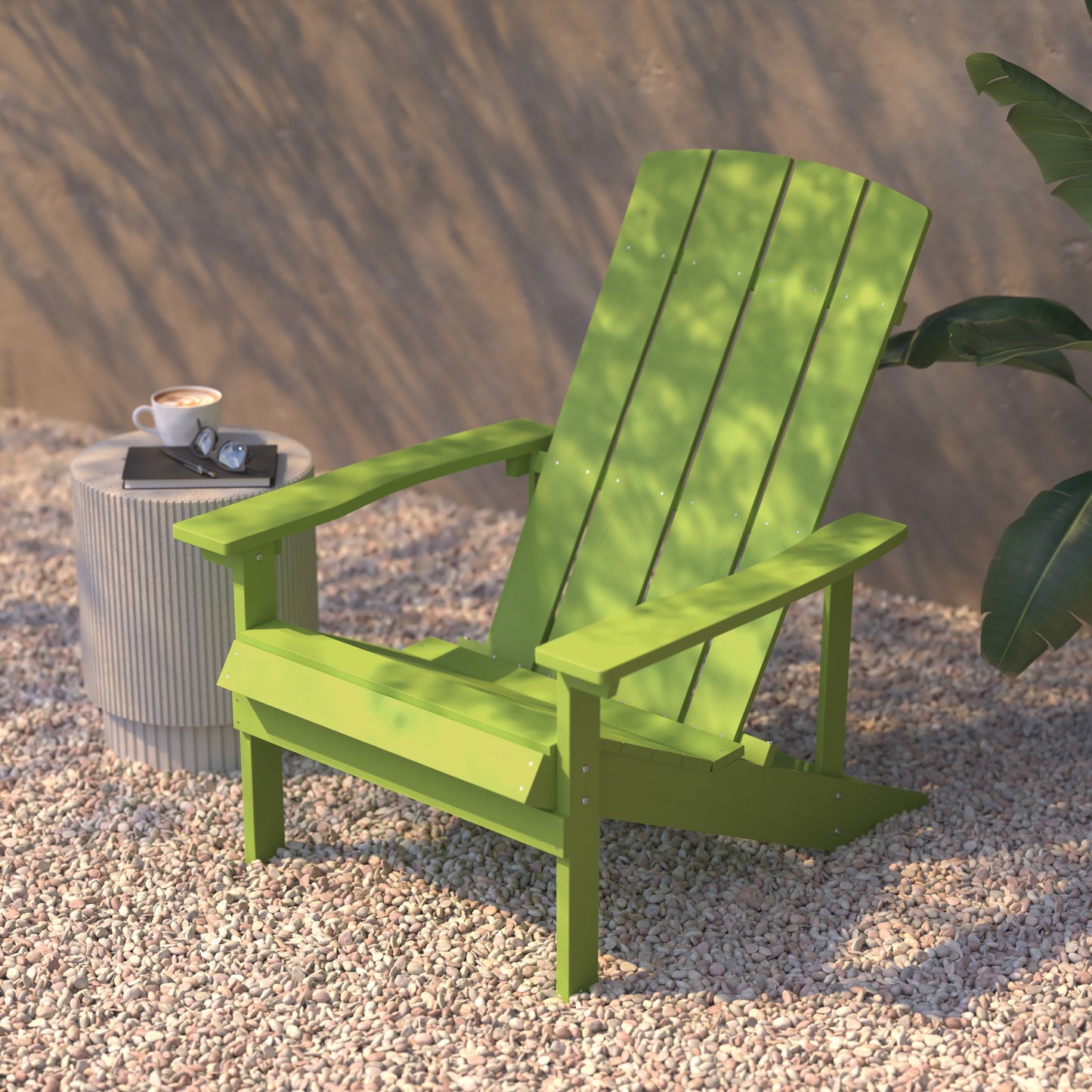 Lime Poly Adirondack Chair JJ-C14501-LM-GG