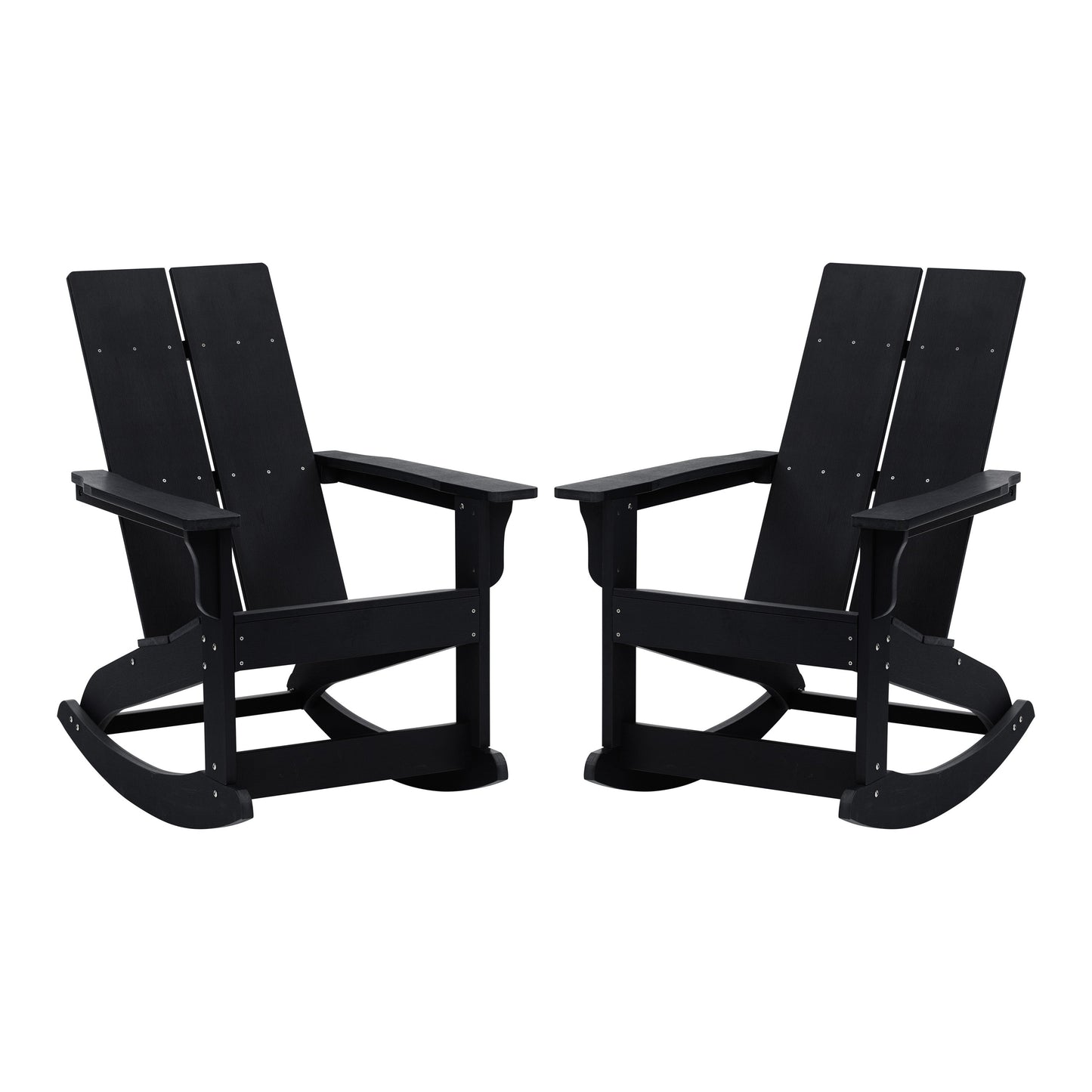 2 PK Black Resin Rocking Chair JJ-C14709-BK-2-GG