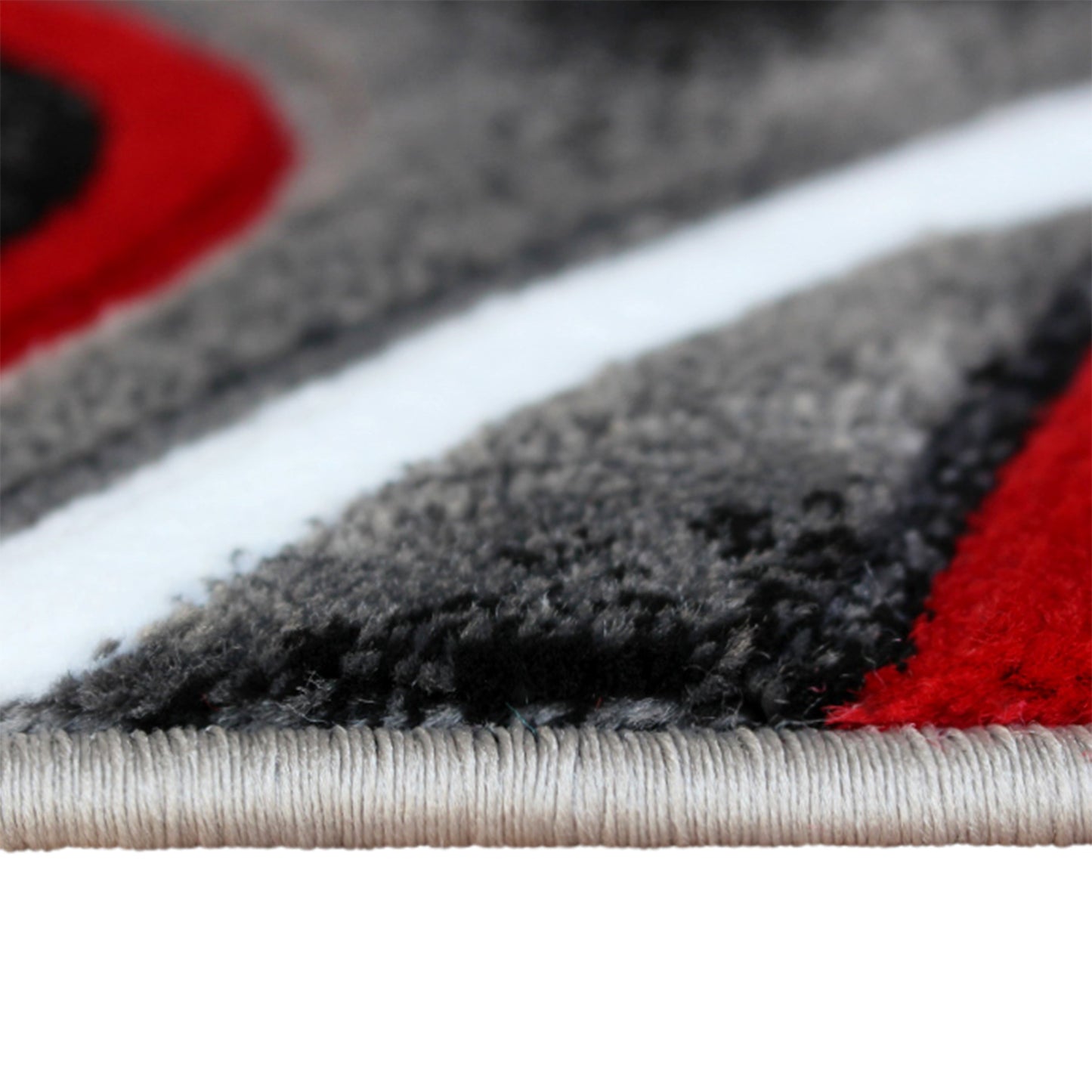 2x7 Red Abstract Rug KP-RG951-27-RD-GG