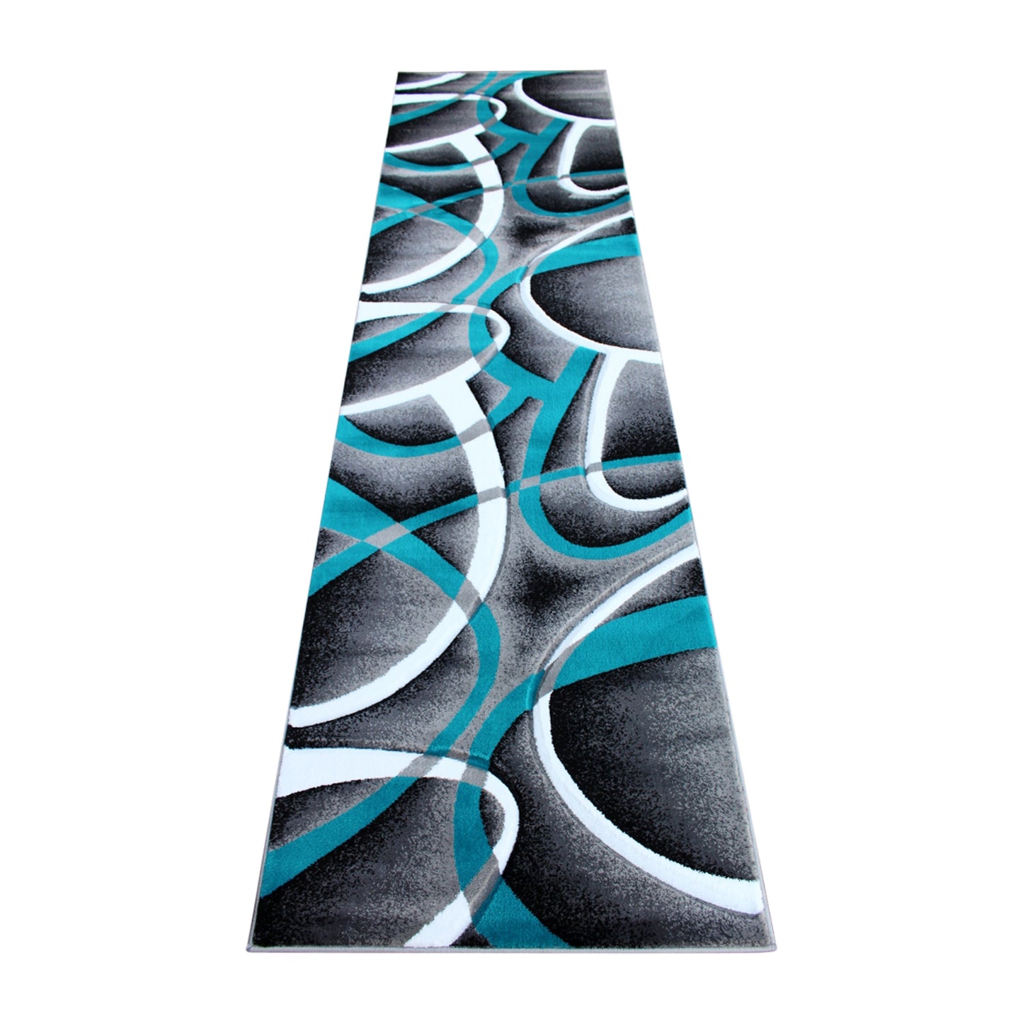 3x10 Turquoise Abstract Rug KP-RG951-310-TQ-GG