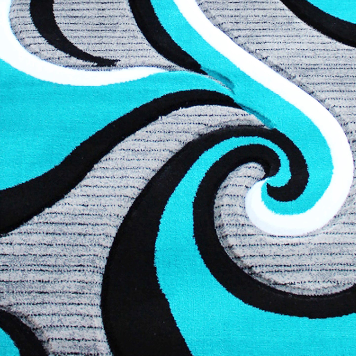 3x10 Turquoise Abstract Rug KP-RG952-310-TQ-GG