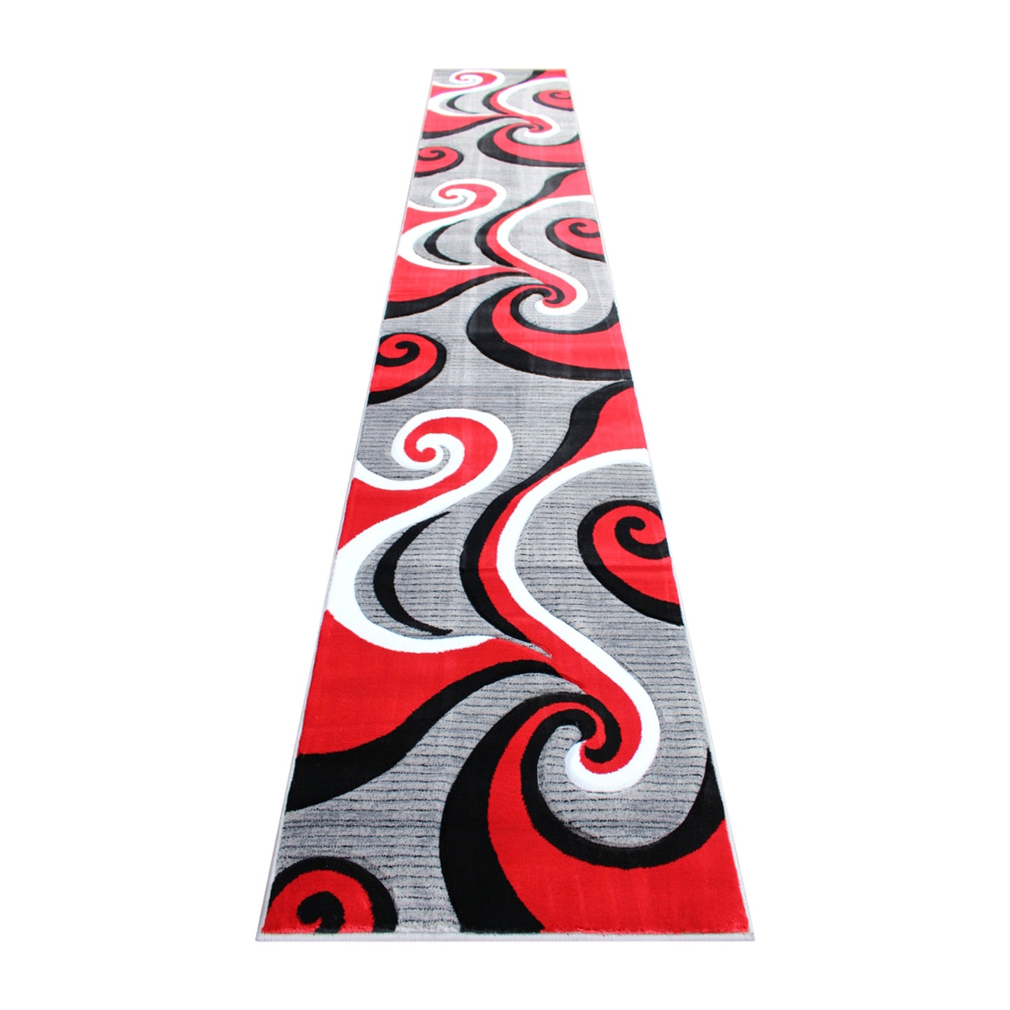 3x16 Red Abstract Rug KP-RG952-316-RD-GG