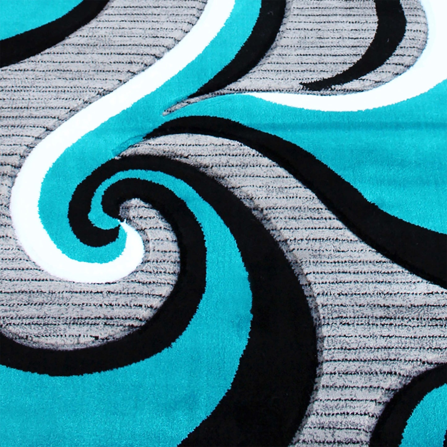 3x16 Turquoise Abstract Rug KP-RG952-316-TQ-GG