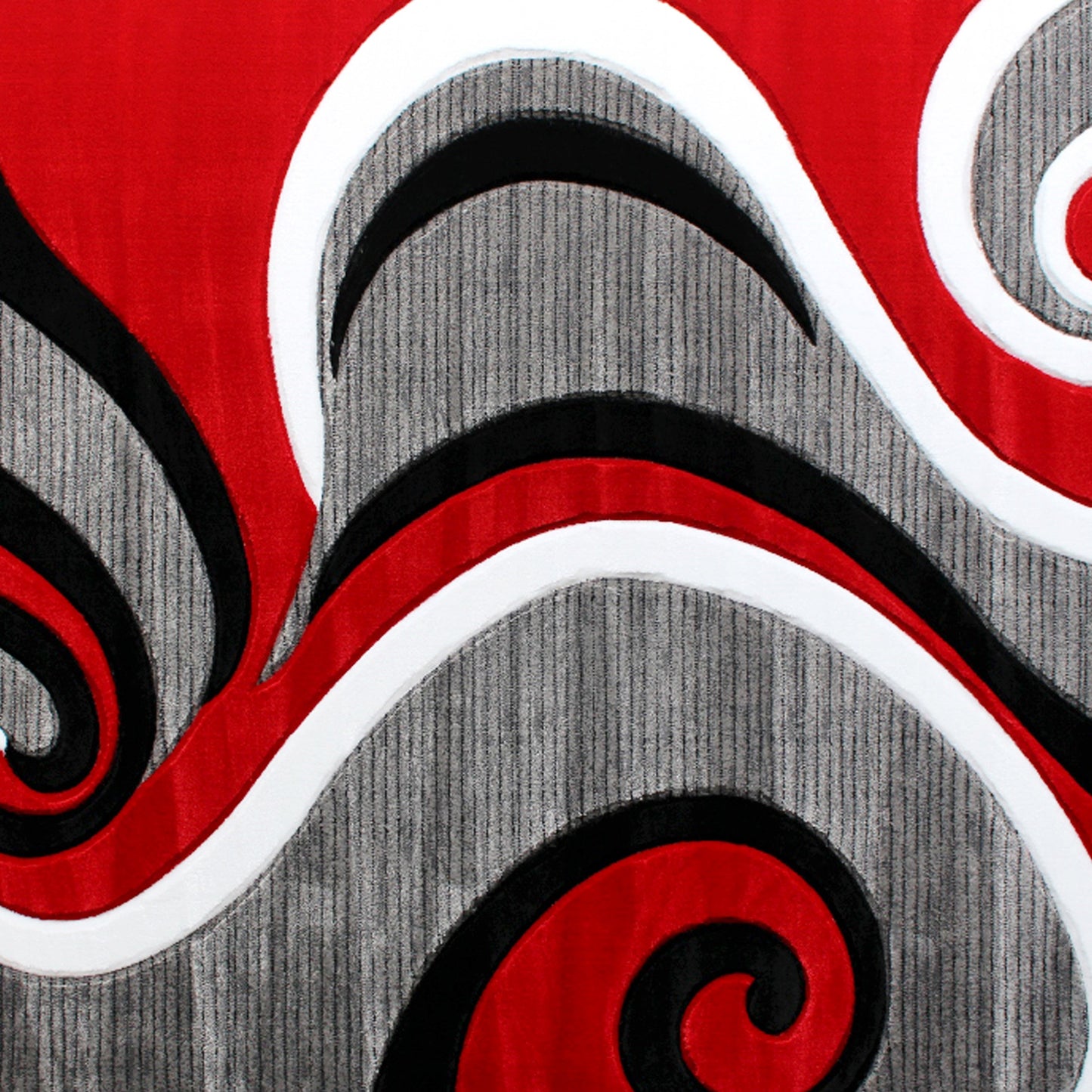 5x7 Red Abstract Rug KP-RG952-57-RD-GG