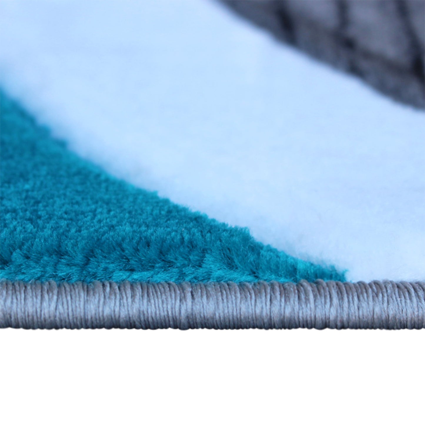 8x10 Turquoise Abstract Rug KP-RG952-810-TQ-GG