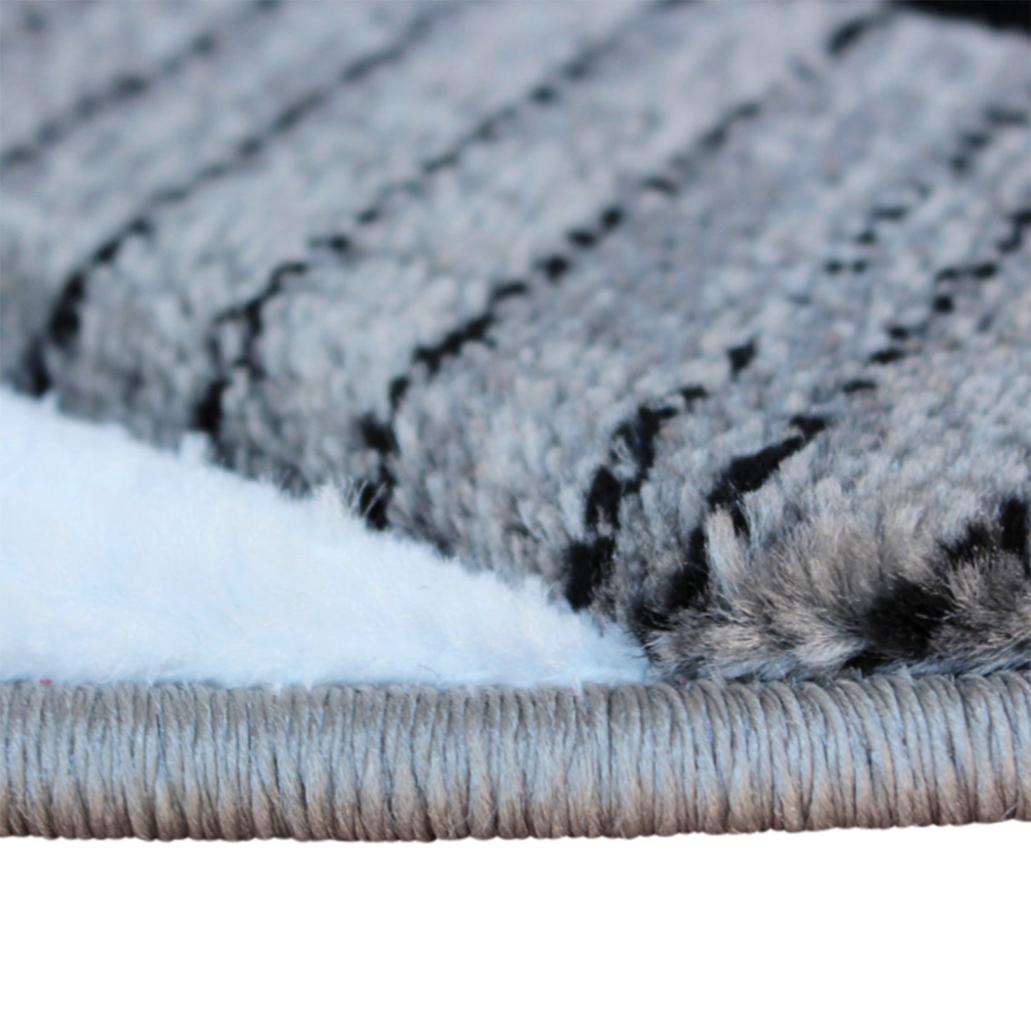 8x8 Gray Abstract Rug KP-RG952-88-GY-GG