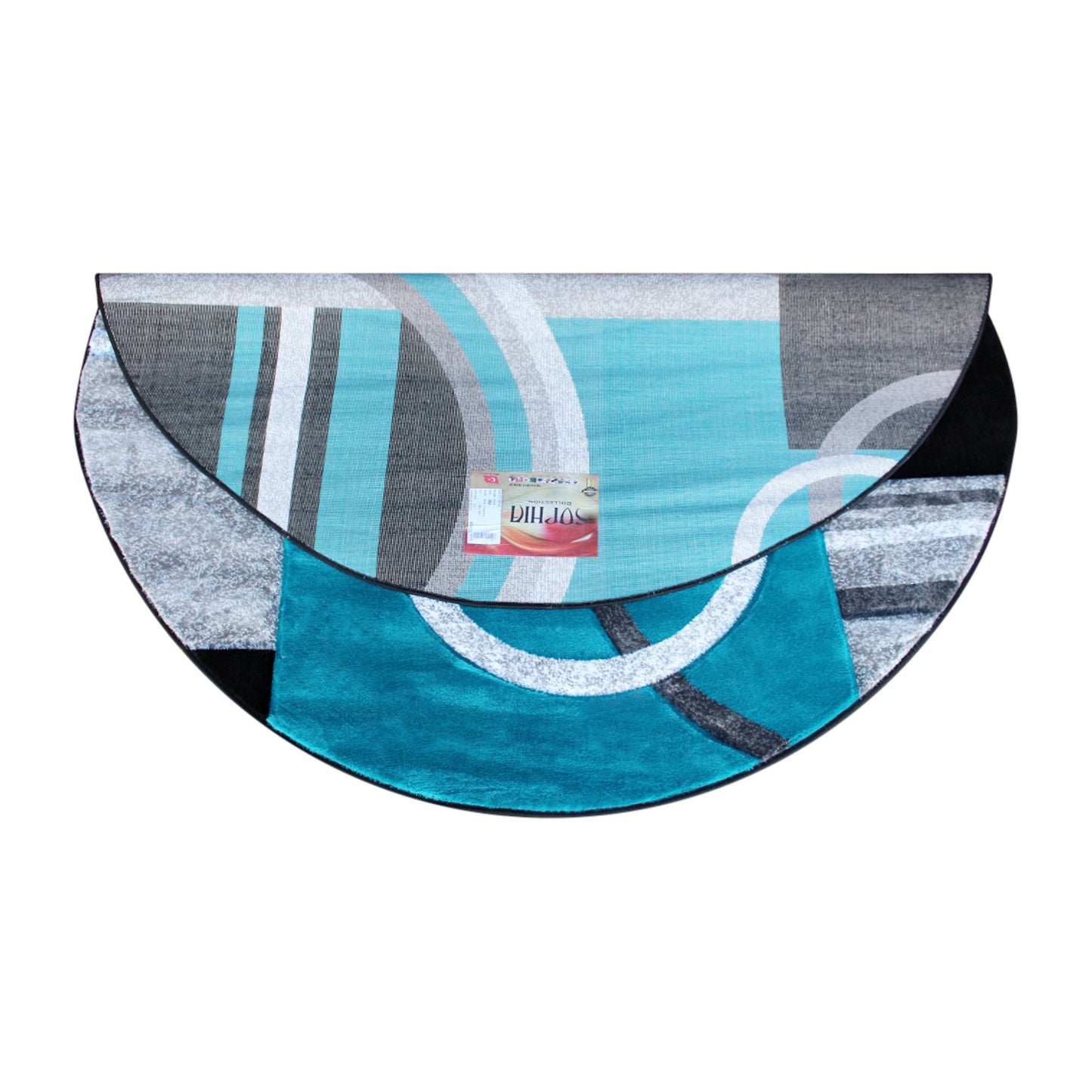 5x5 Turquoise Geometric Rug KP-RG953-55-TQ-GG