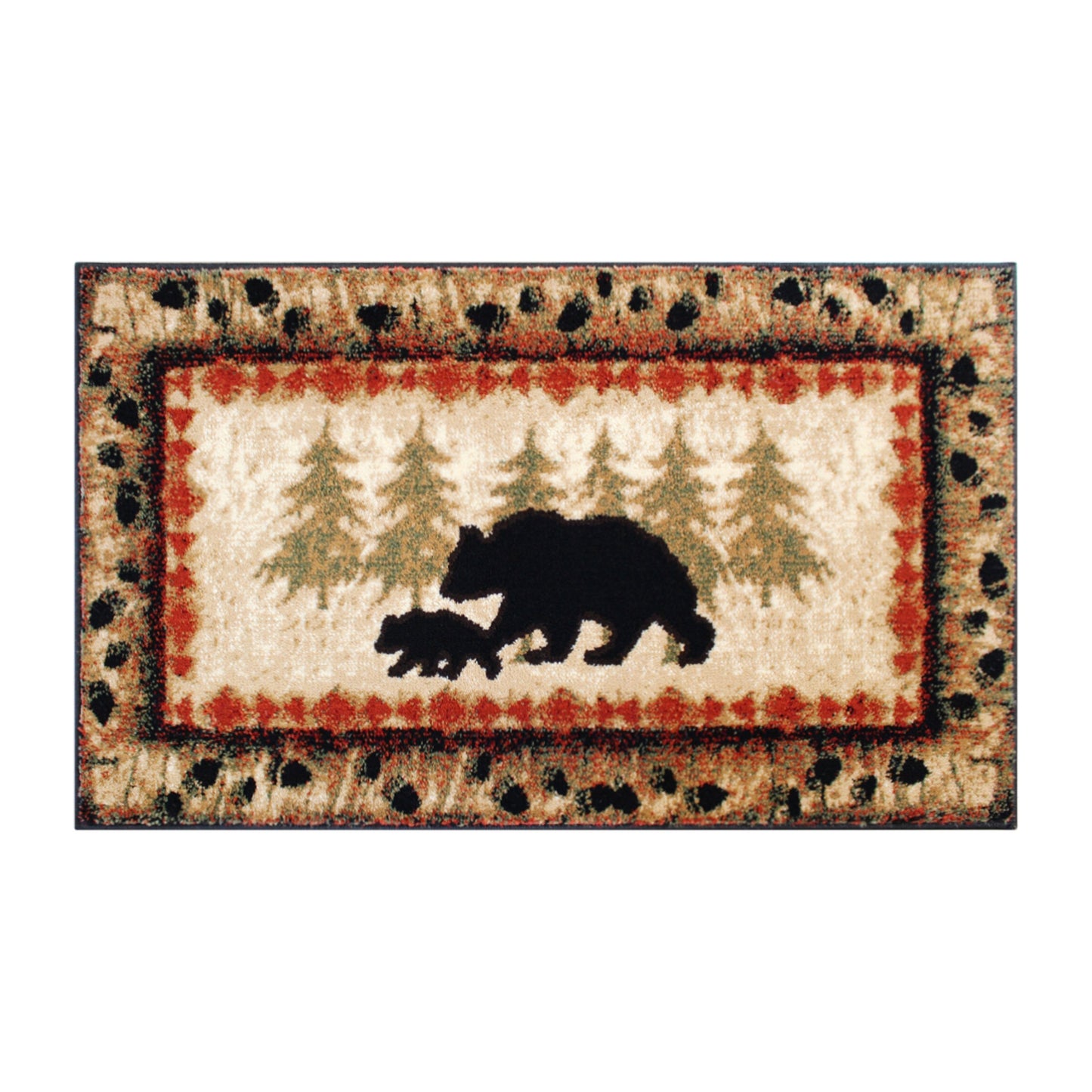 2' x 3' Bear and Cub Area Rug KP-RGB3940-23-BN-GG