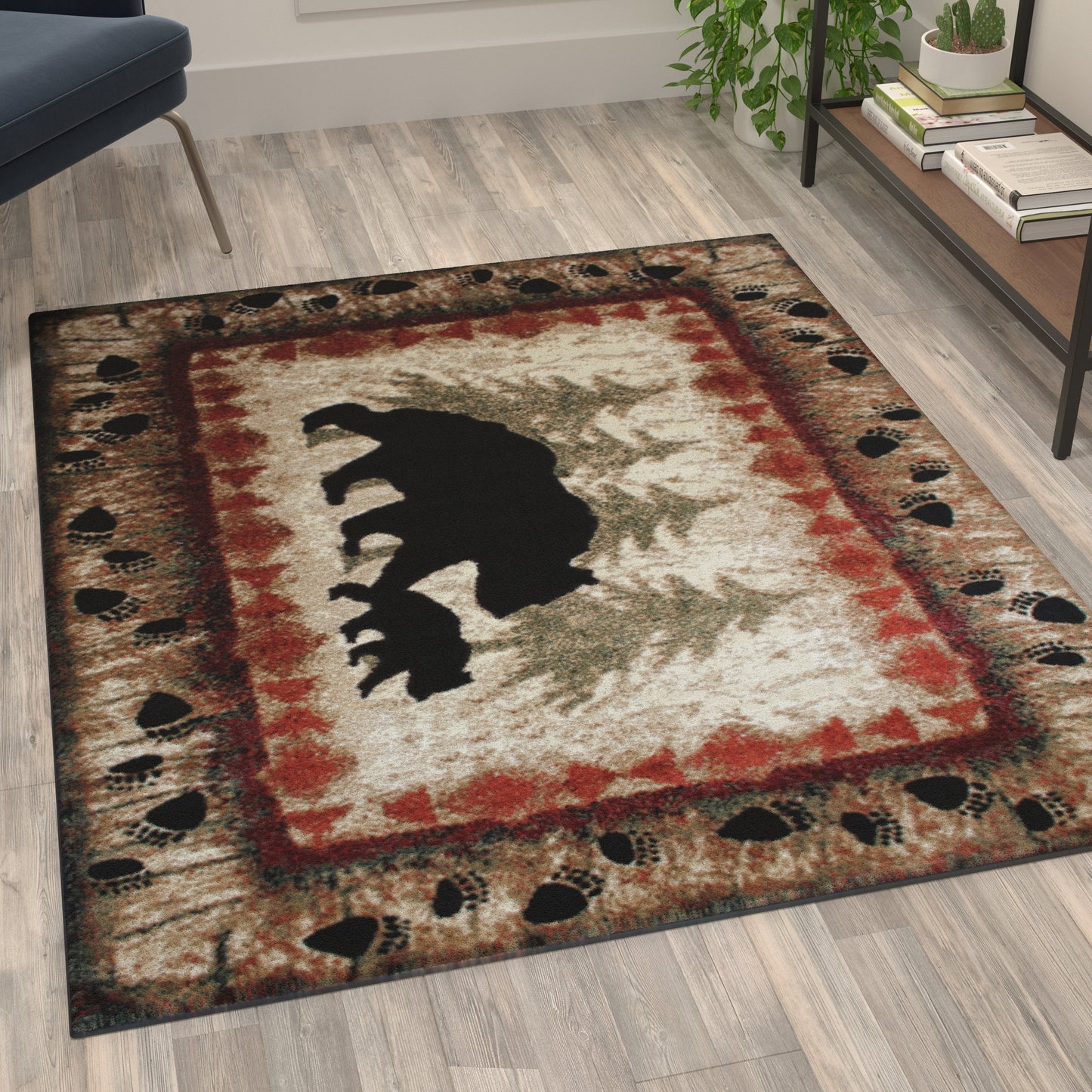 4' x 5' Bear and Cub Area Rug KP-RGB3940-45-BN-GG