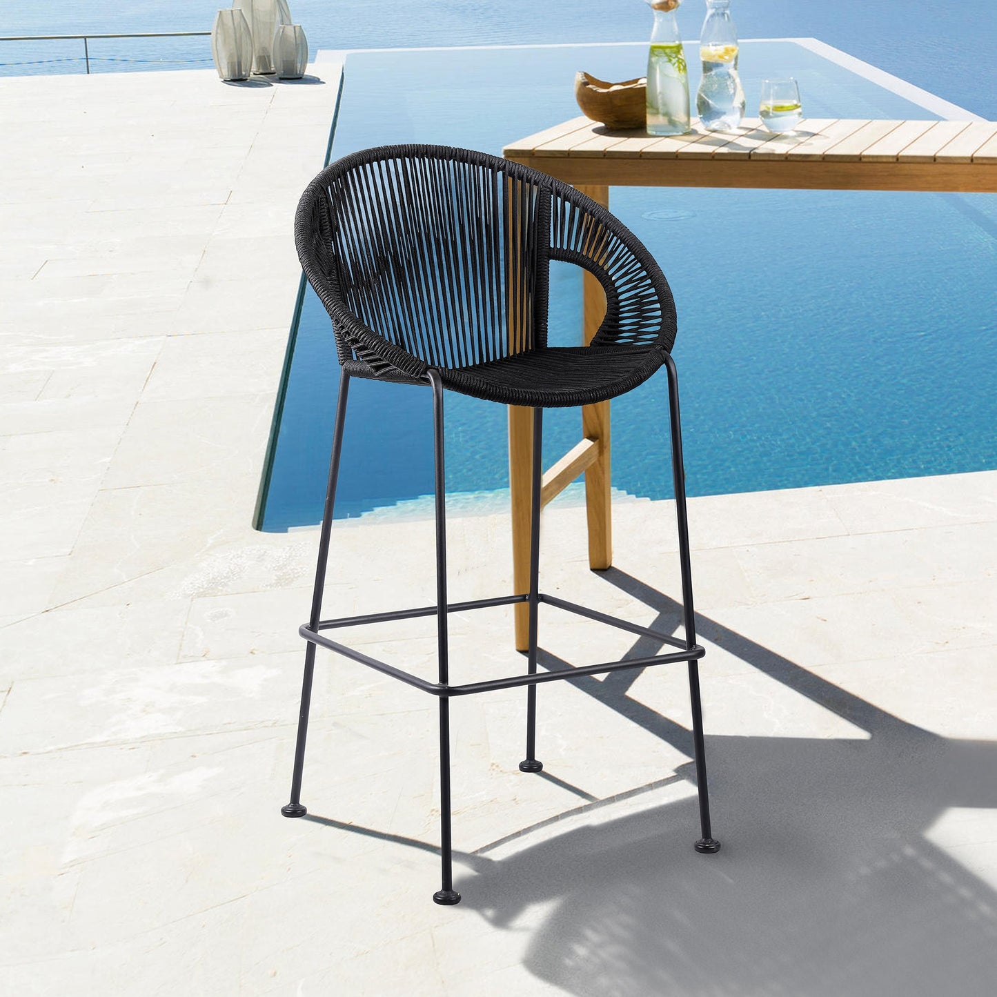 Acapulco Indoor Outdoor Steel Bar Stool - Various Sizes and Rope Options