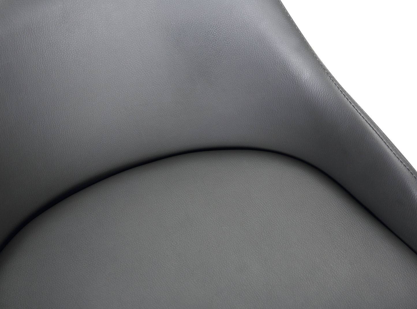 Alec Swivel Faux Leather and Wood Bar Stool in Counter and Bar Height