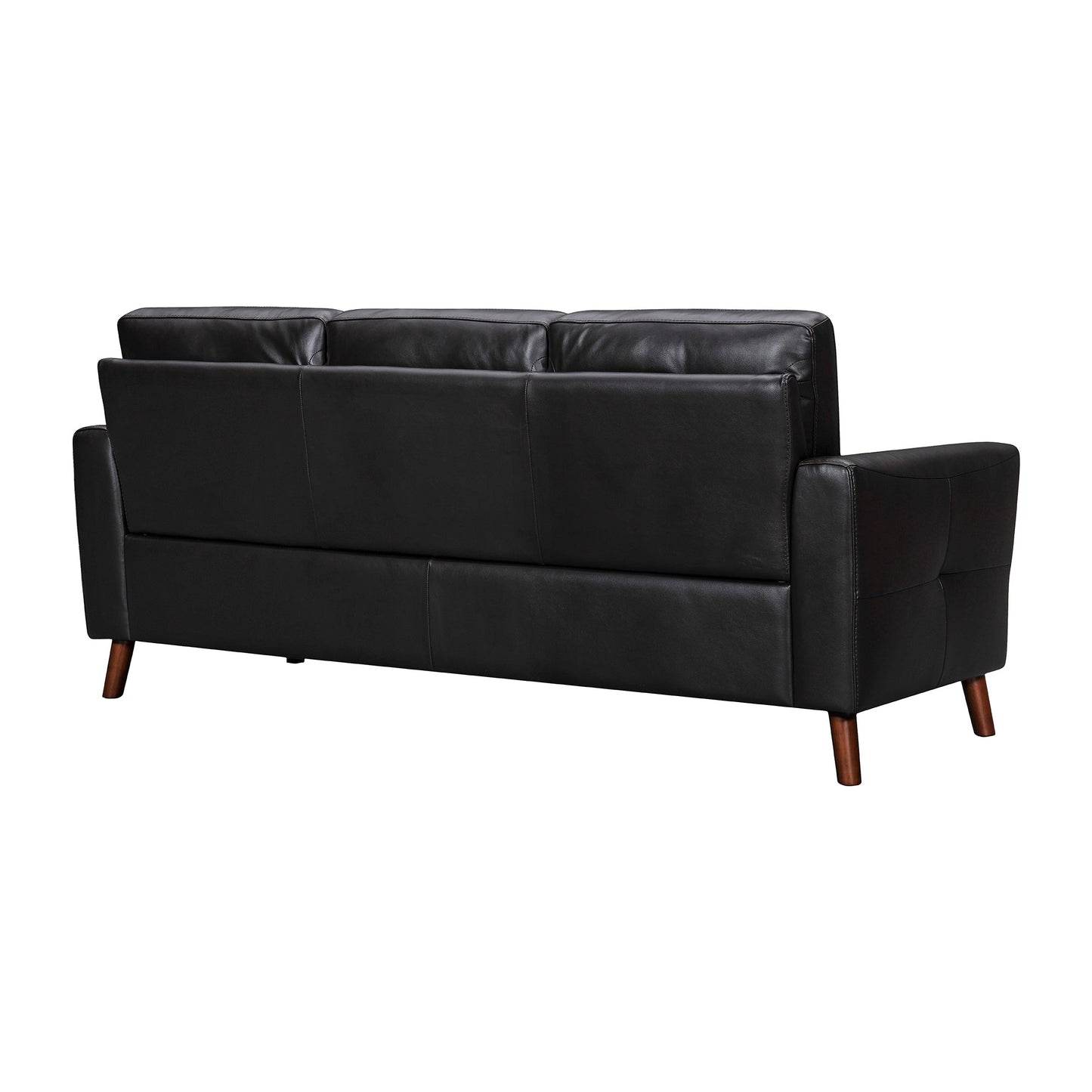 Almafi 82" Brown Leather Sofa
