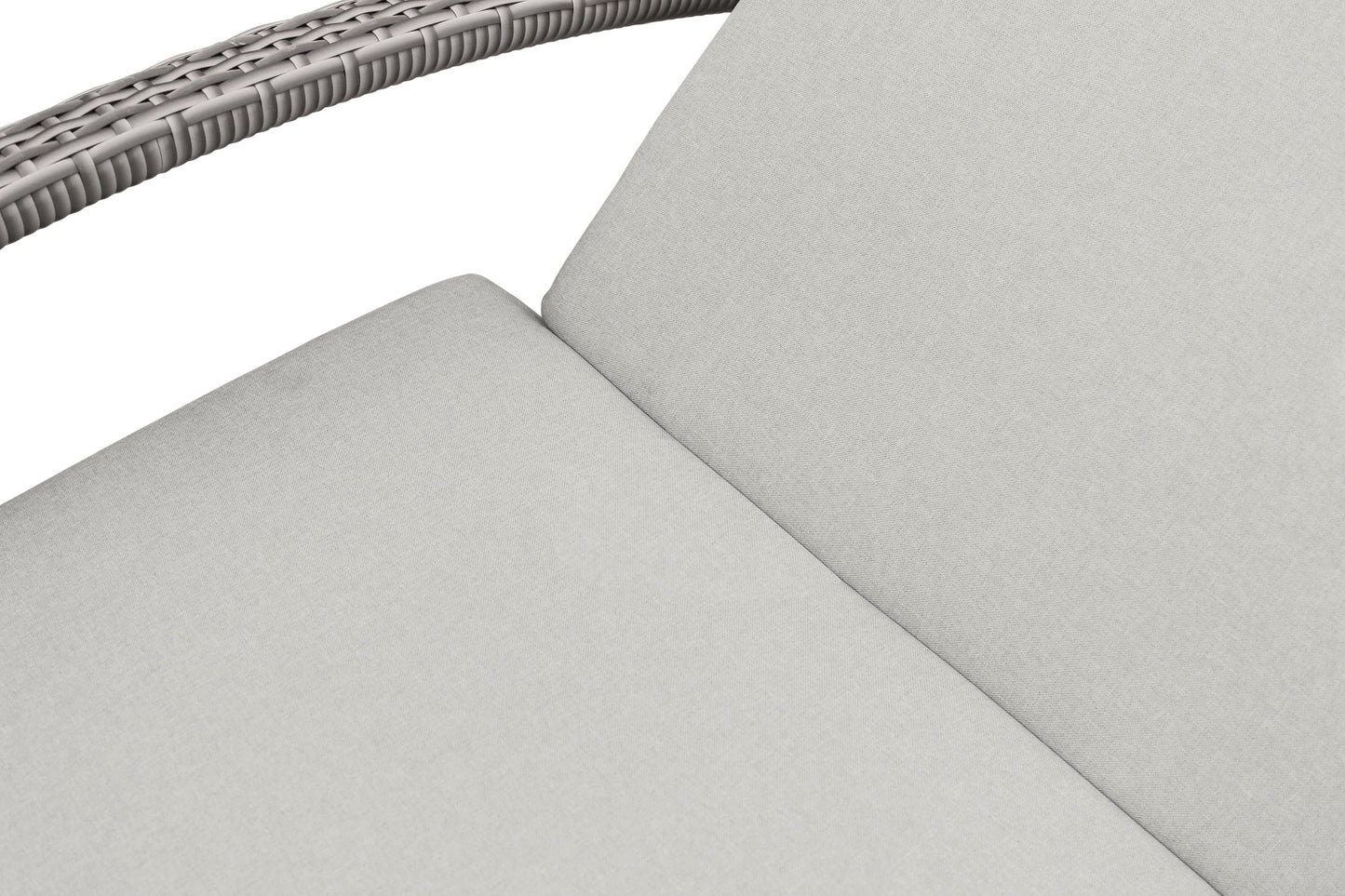 Aloha Adjustable Patio Outdoor Chaise Lounge Chair in Gray Wicker and Cushions