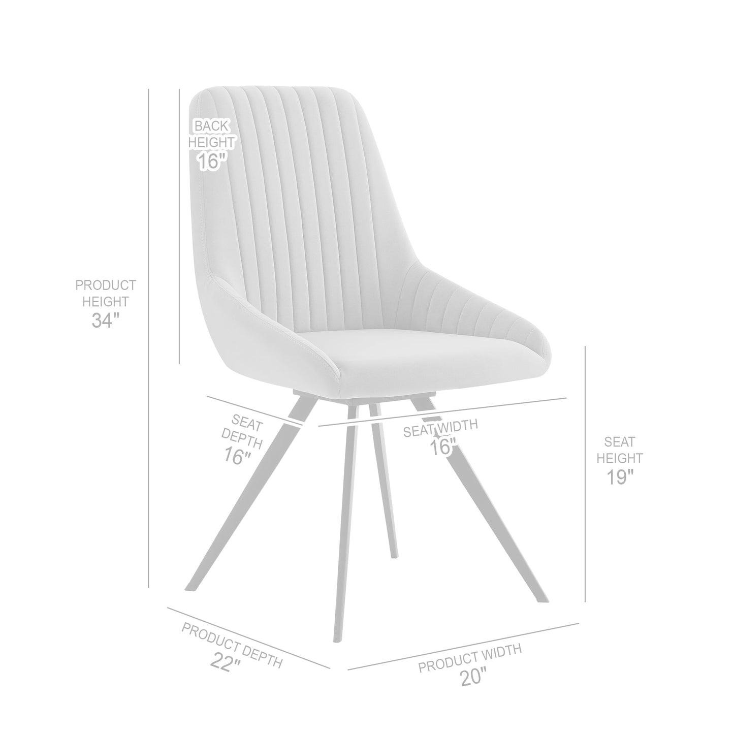 Alison Swivel Gray Velvet and Metal Dining Room Chairs - Set of 2