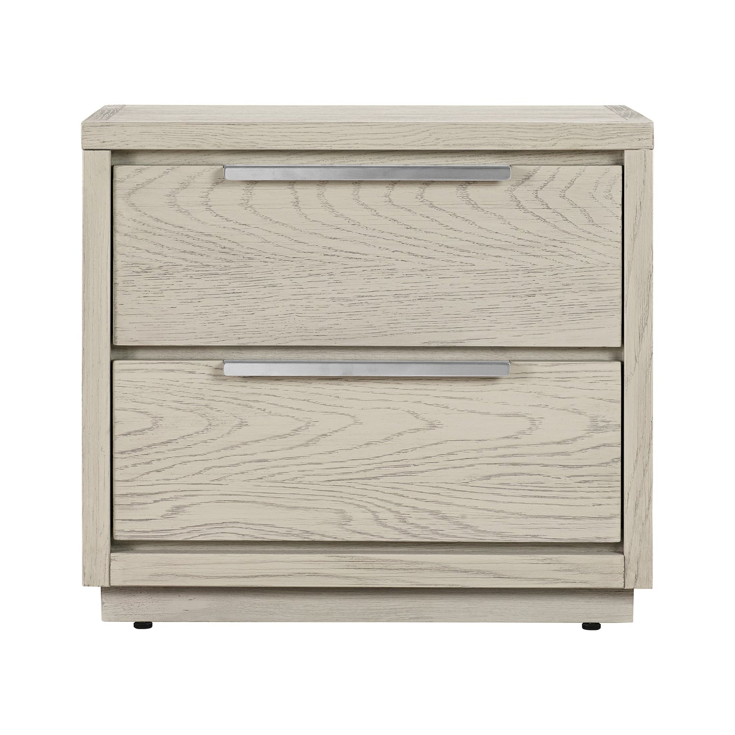 Abbey 2 Drawer Nightstand in Gray Oak Wood