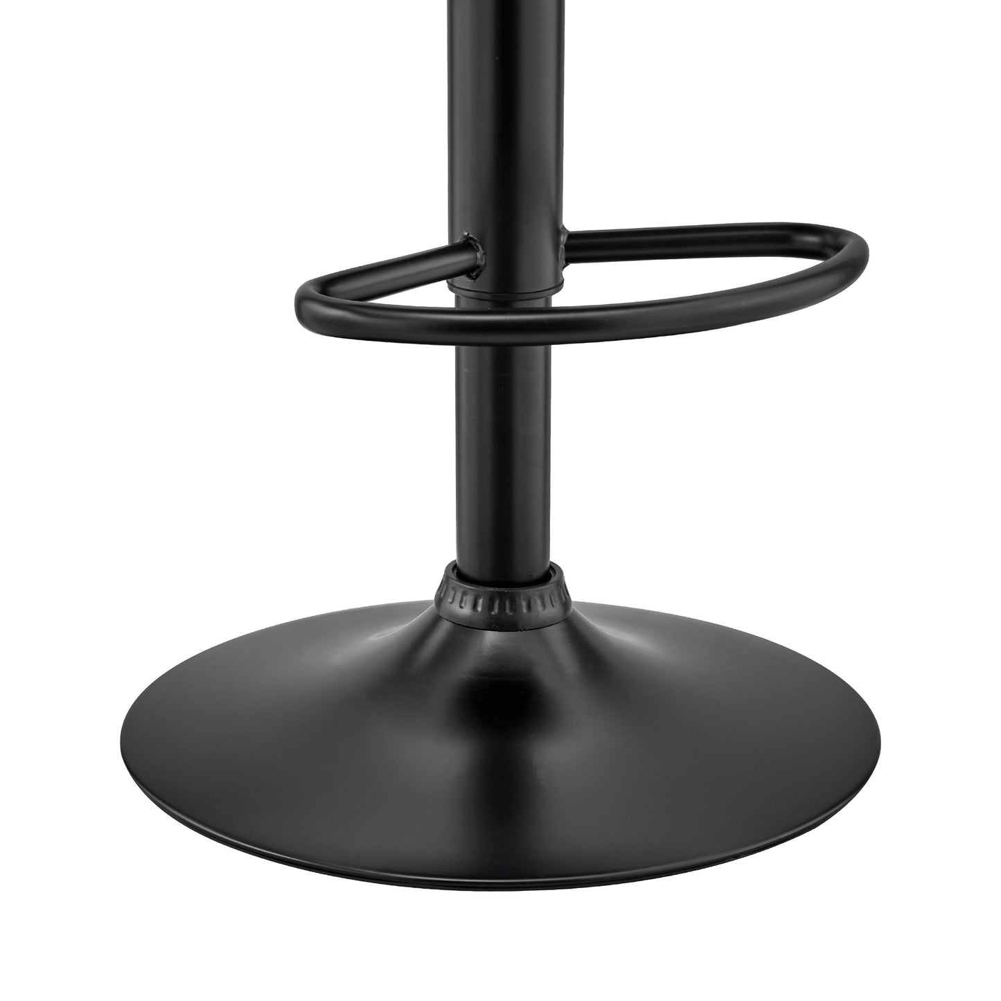 Asher Adjustable Faux Leather and Chrome Finish Bar Stool