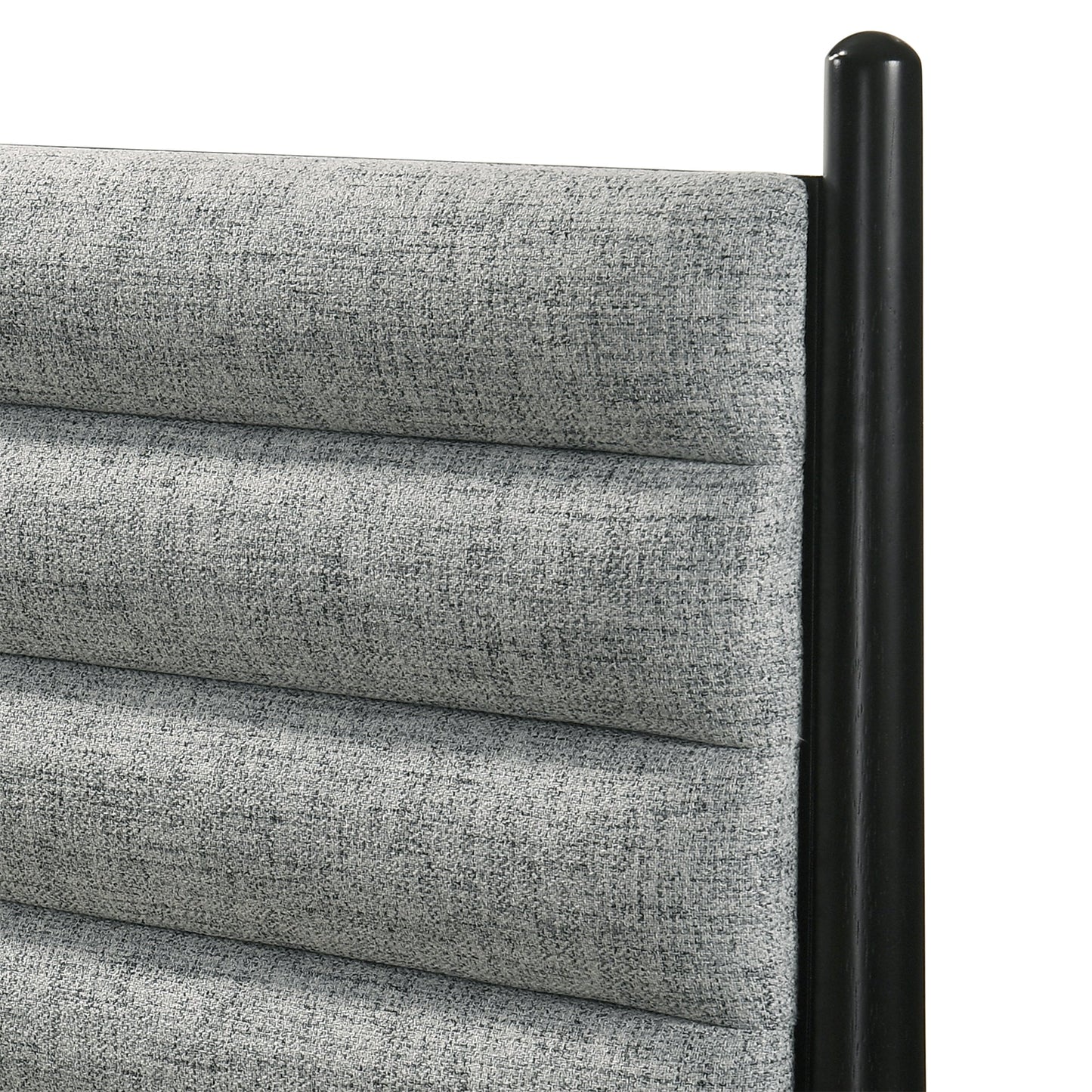 Artemio Platform Wood Bed Frame in Black and Walnut Finish - King and Queen Sizes